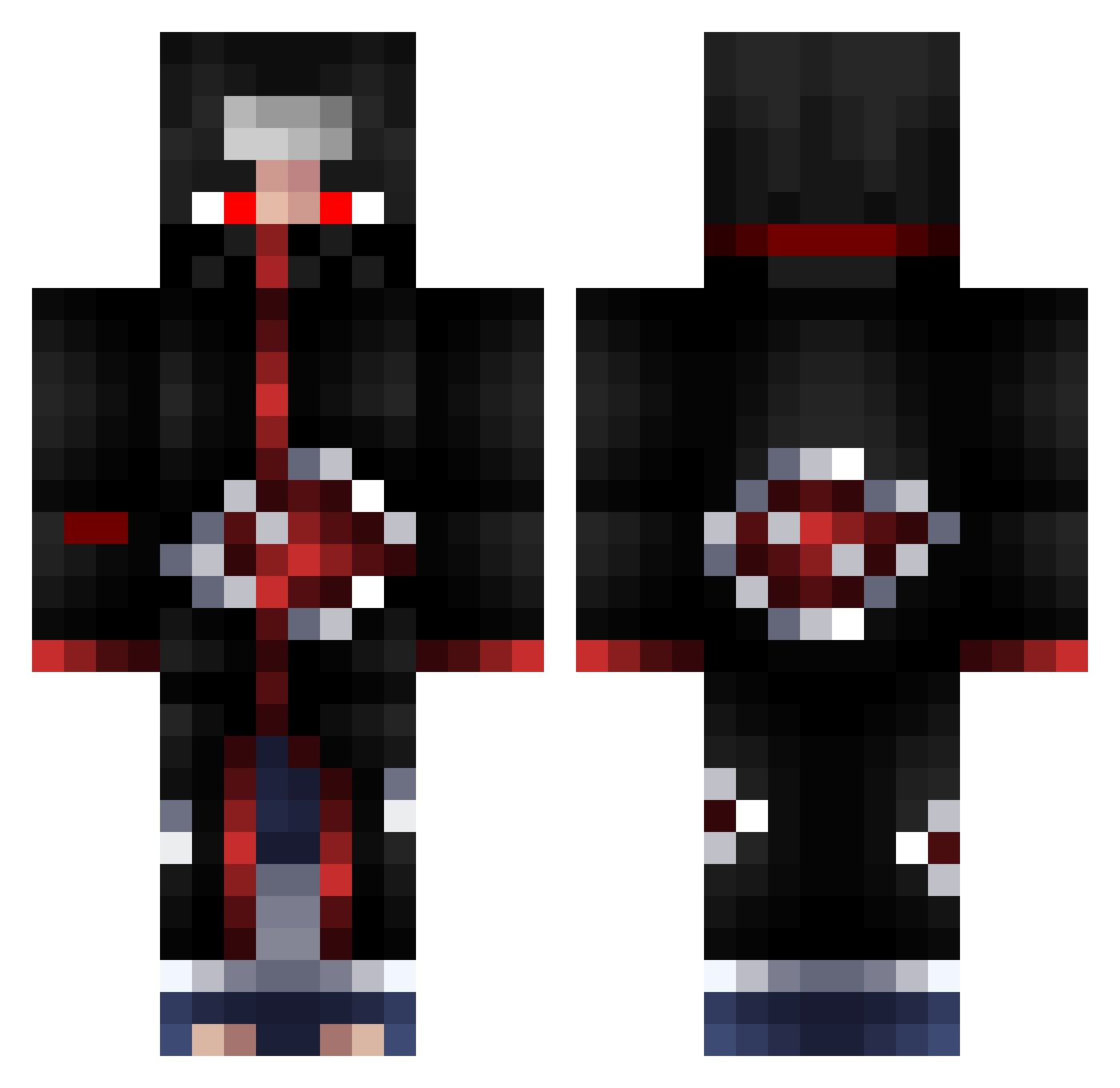 Zytheria Minecraft skin, front and back view
