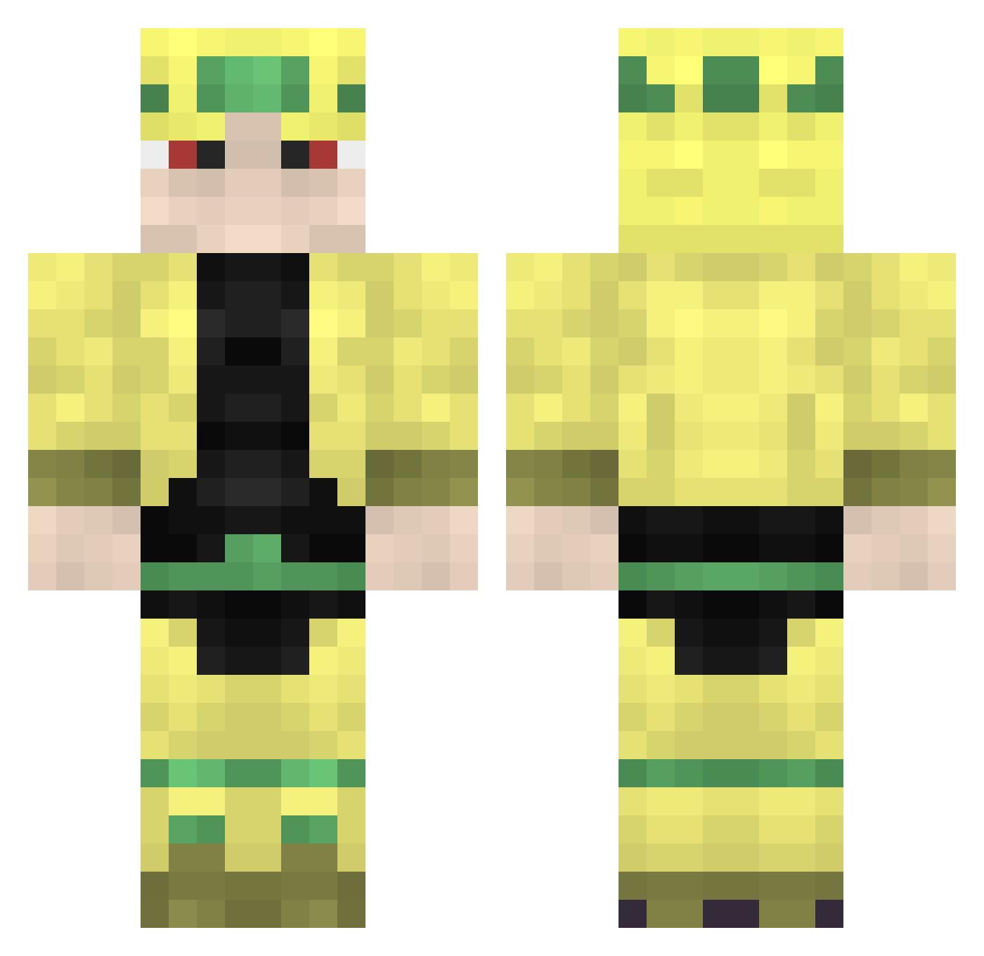 Remarkableness Minecraft skin, front and back view