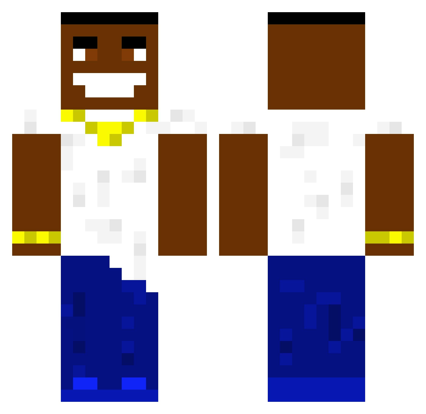 hrenavka Minecraft skin, front and back view