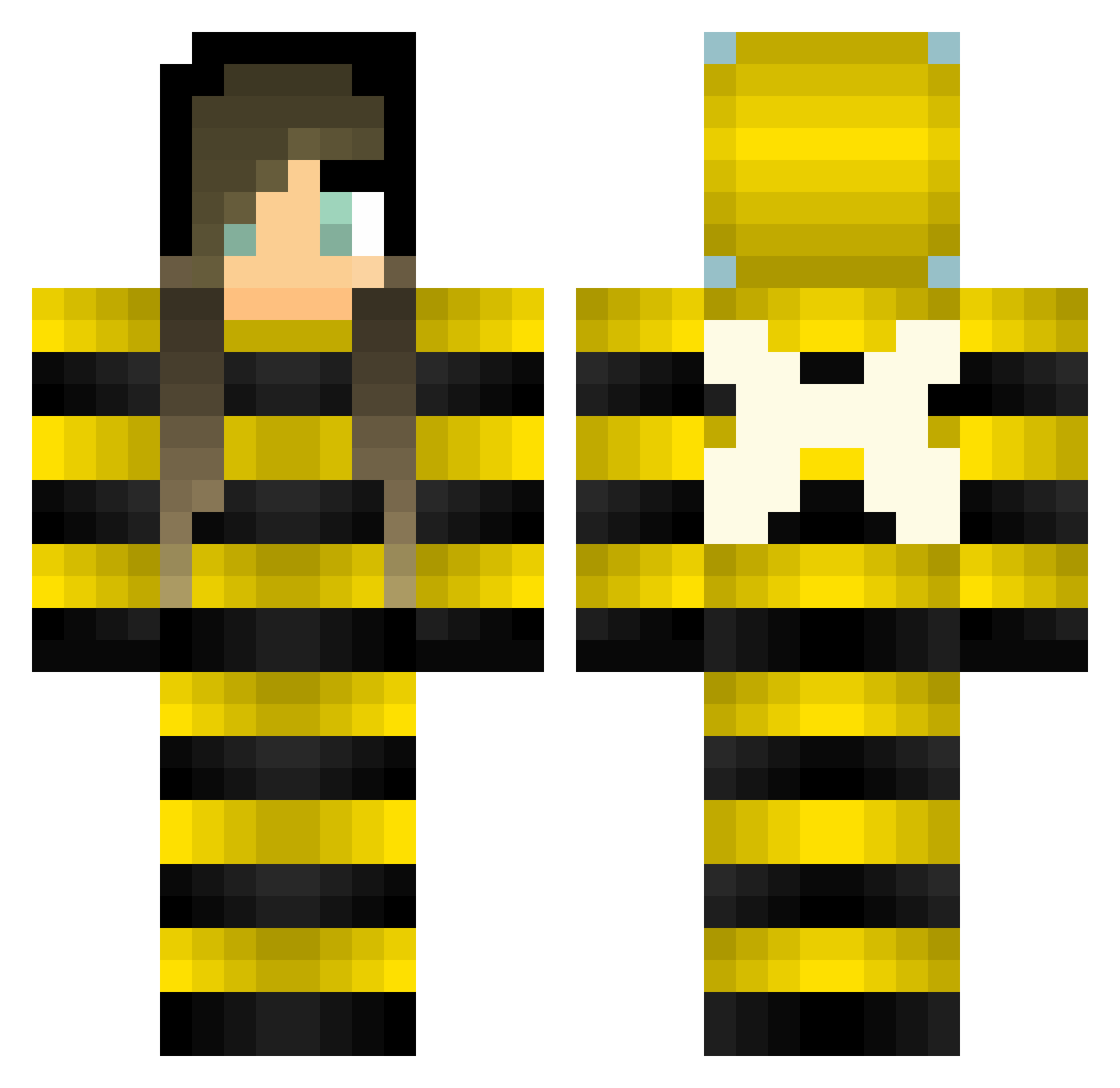 Bea Minecraft skin, front and back view