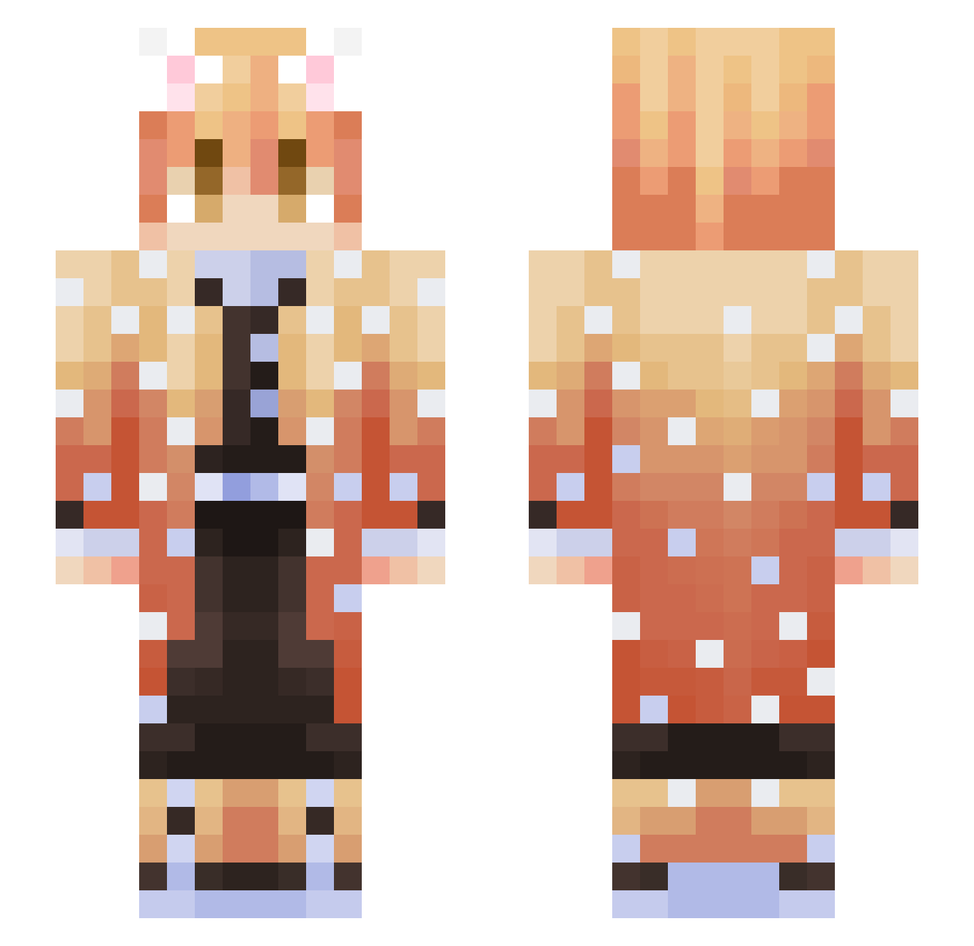 PraXZz_sTAt_AlT5 Minecraft skin, front and back view