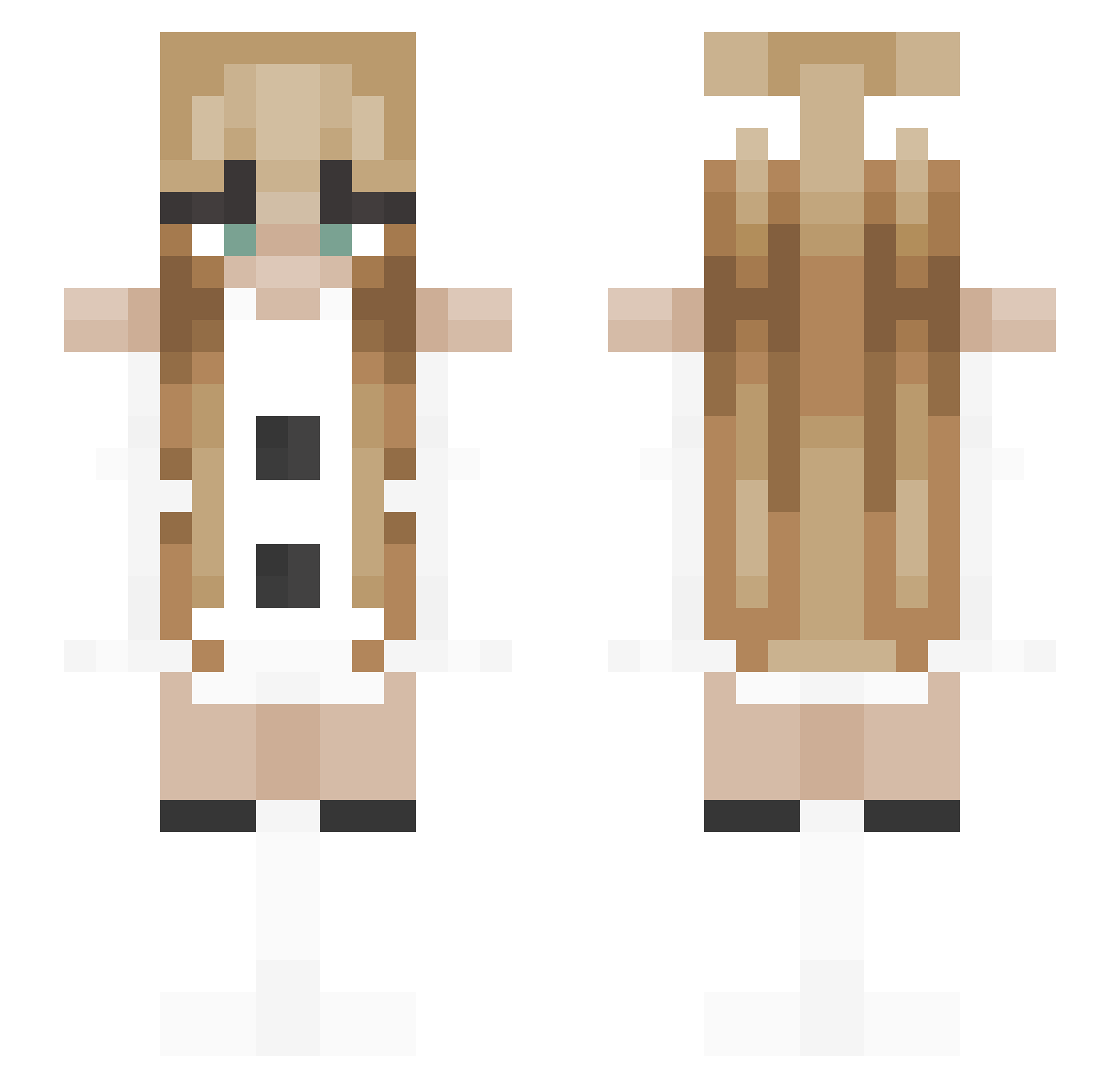 freezingViolet Minecraft skin, front and back view