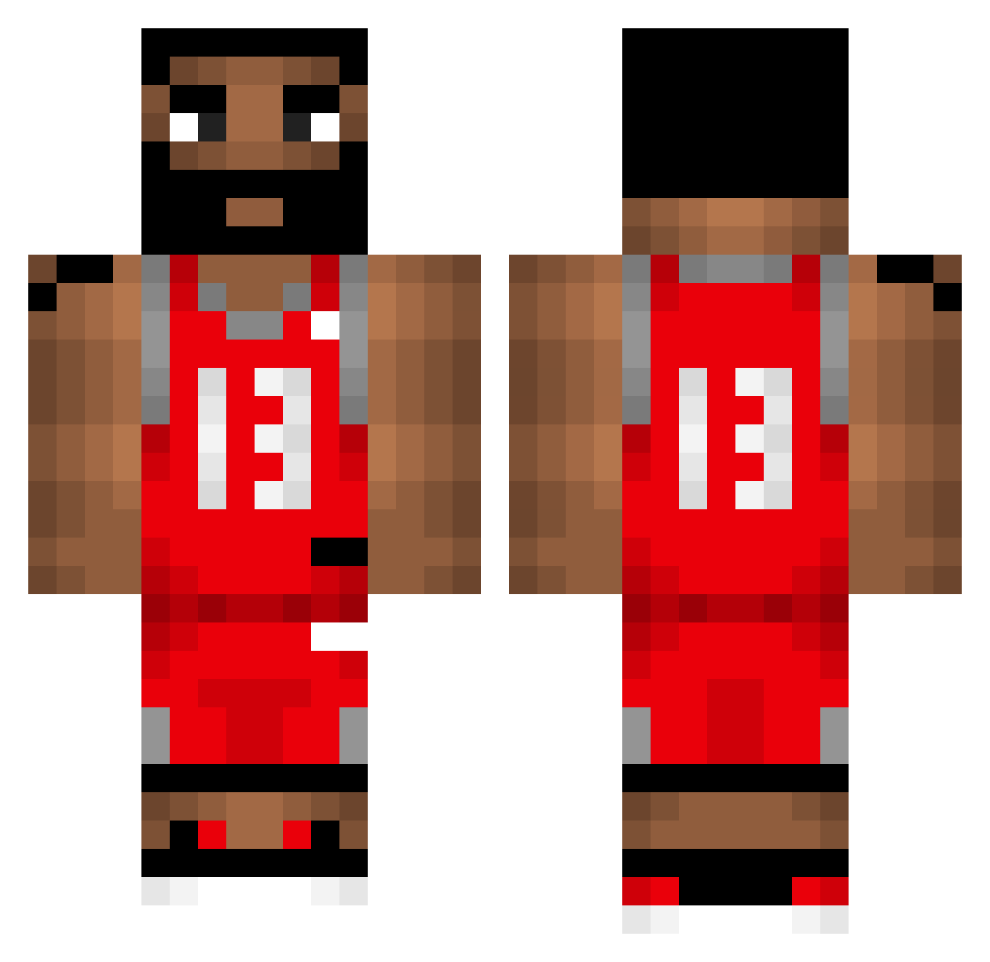 JasonSO Minecraft skin, front and back view