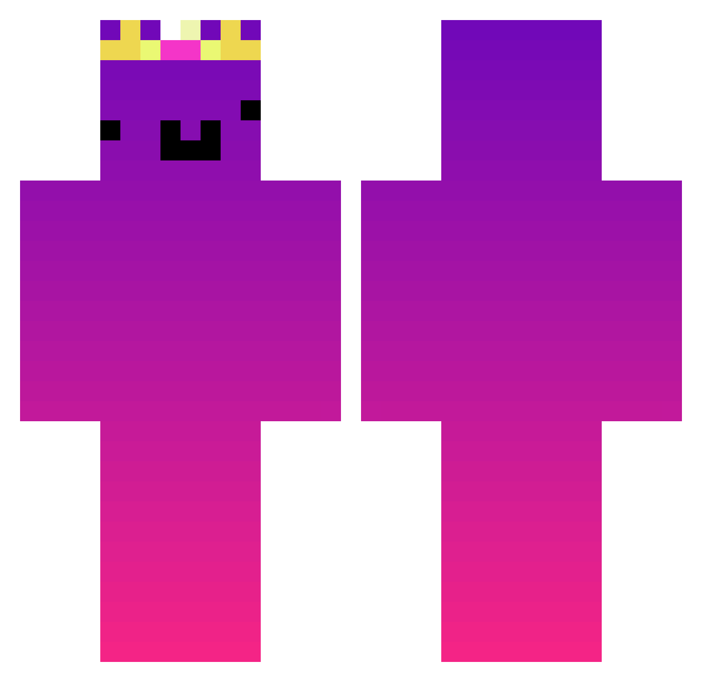 RixTRT Minecraft skin, front and back view
