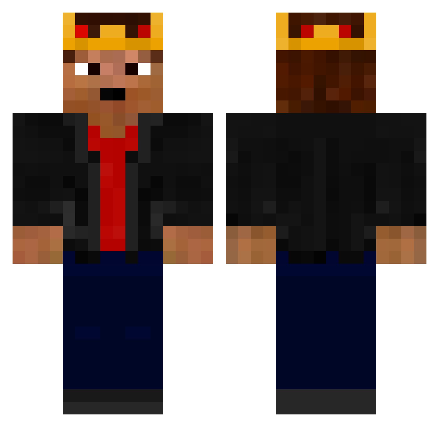 Youngstown Minecraft skin, front and back view