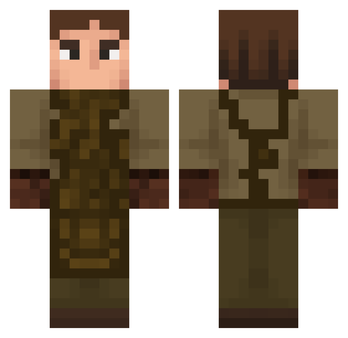 GATORADExx Minecraft skin, front and back view
