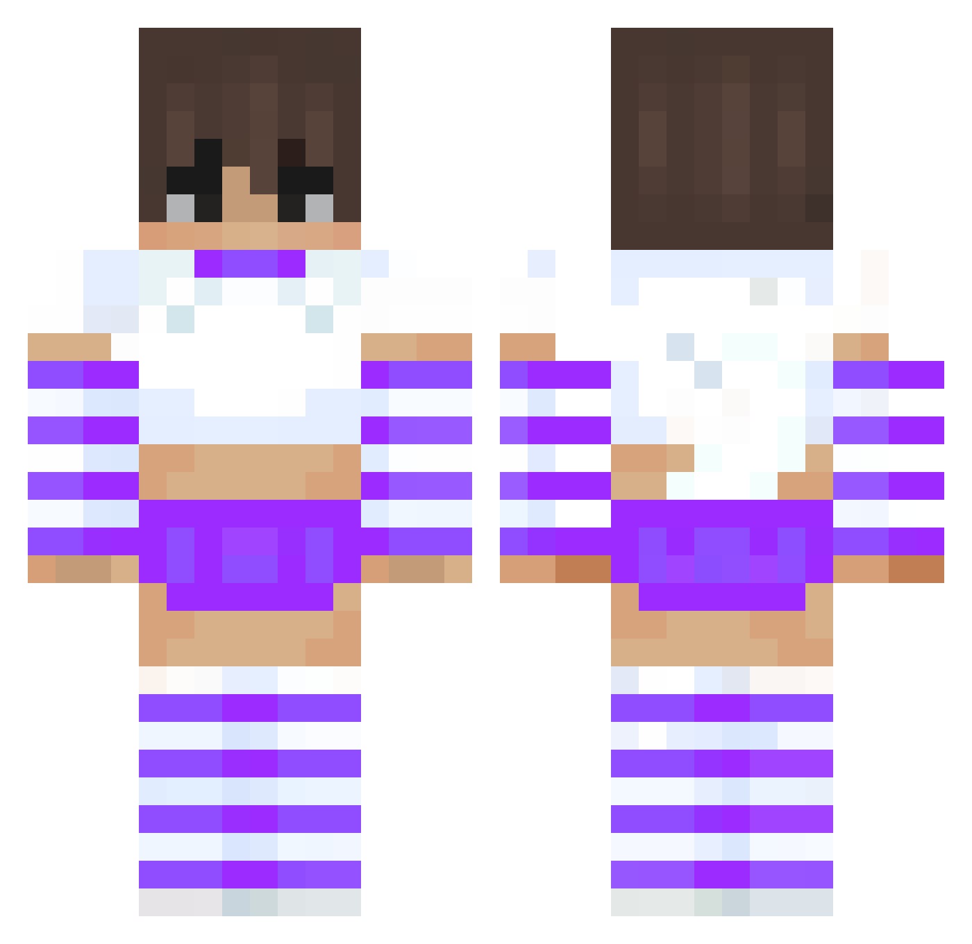 Woffy6810 Minecraft skin, front and back view