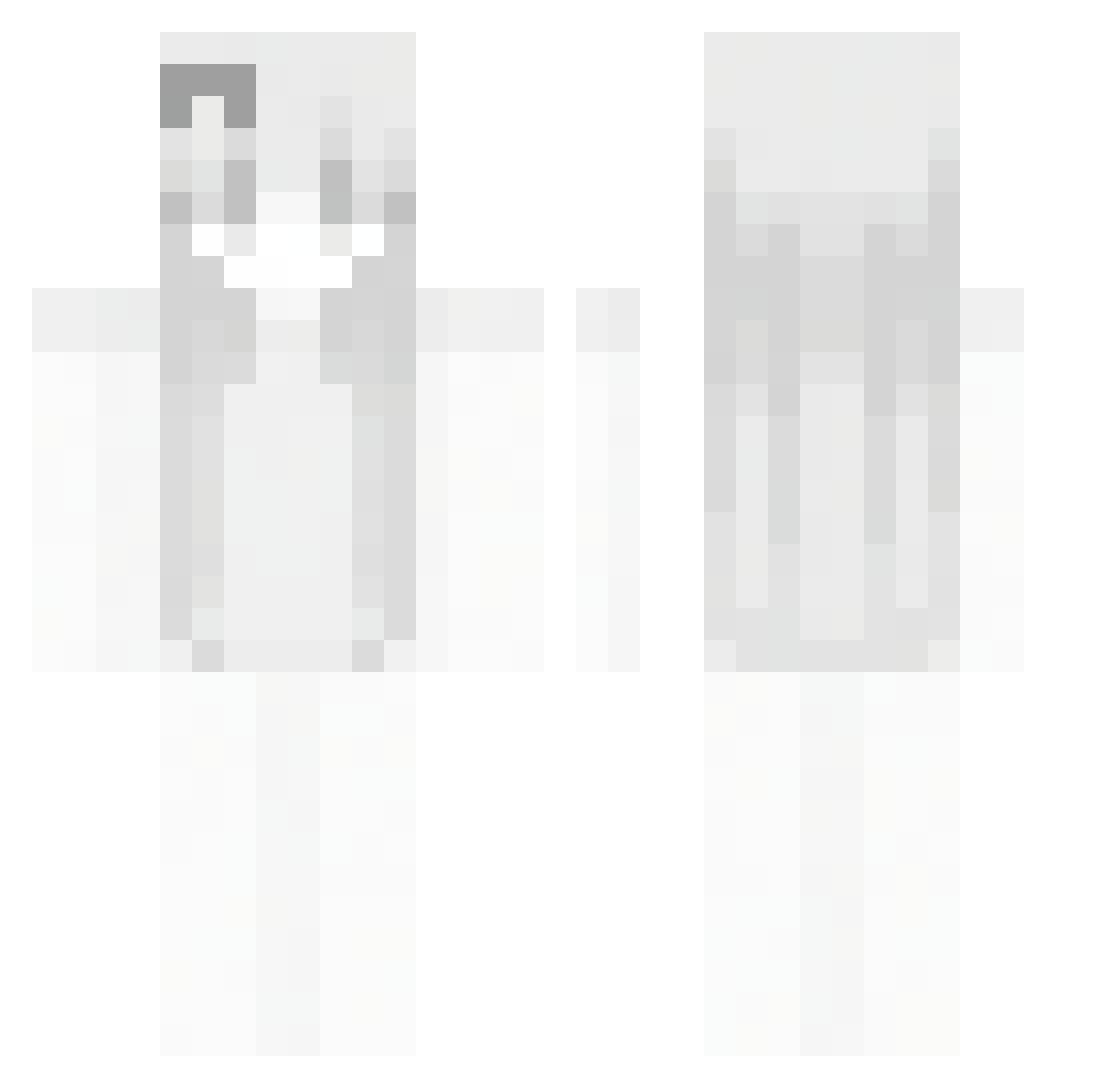 Pokerta Minecraft skin, front and back view