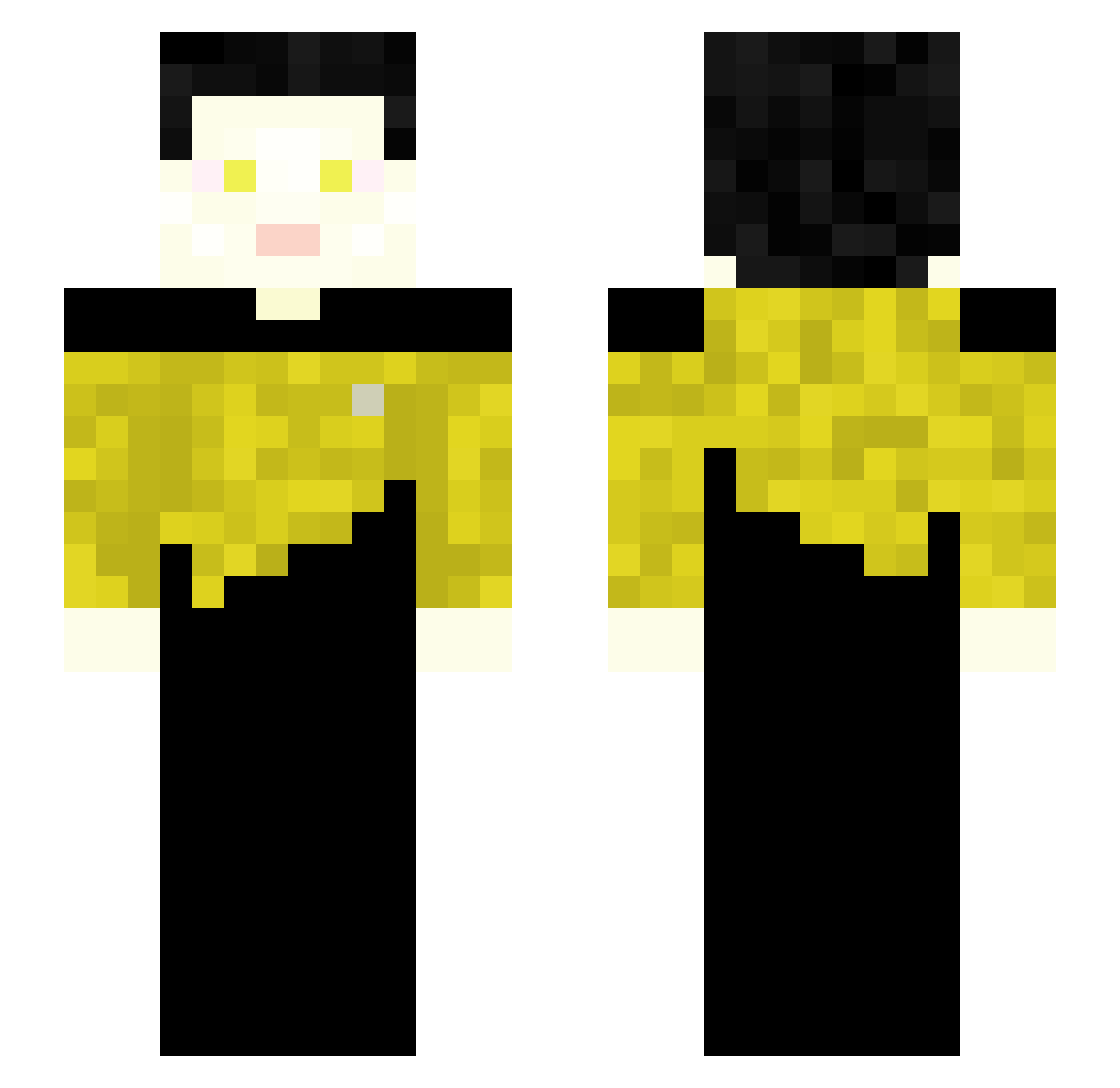 oompaay Minecraft skin, front and back view