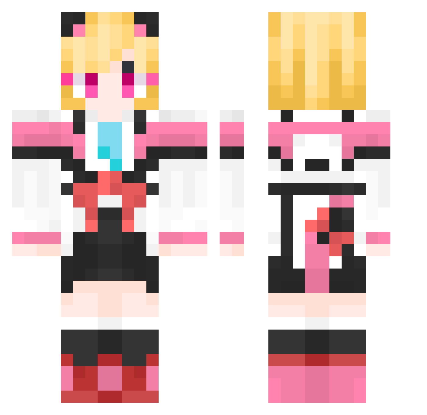 zxj14141 Minecraft skin, front and back view