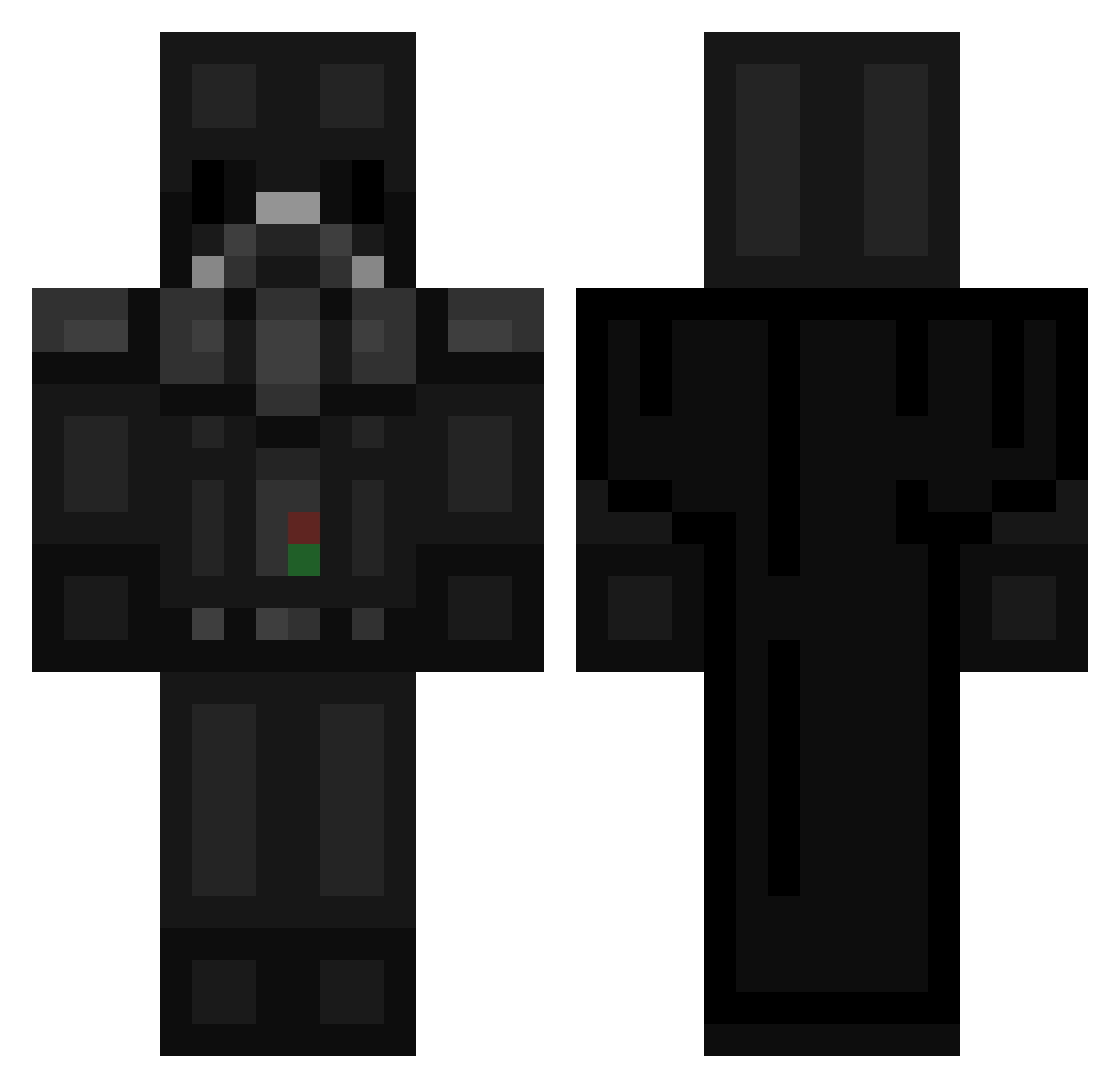 Lightninz Minecraft skin, front and back view