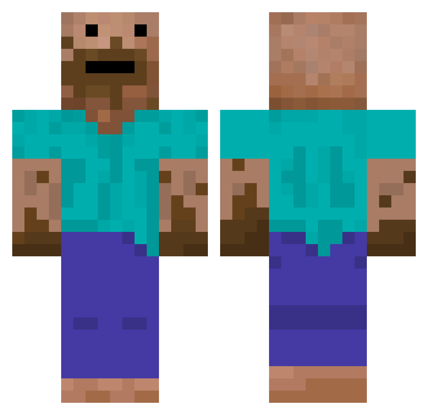 namoradadochris Minecraft skin, front and back view