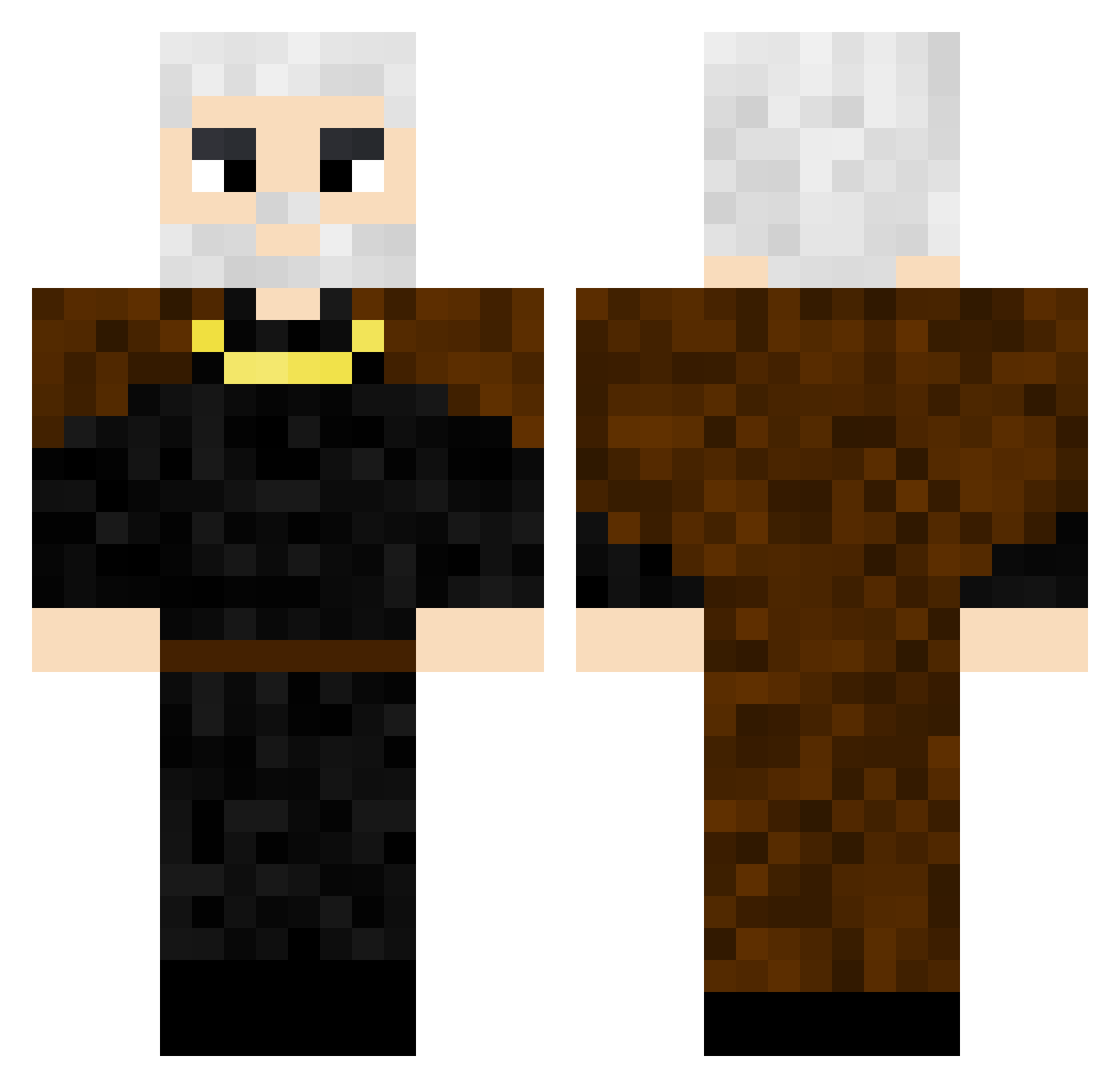 Count_Dooku69 Minecraft skin, front and back view