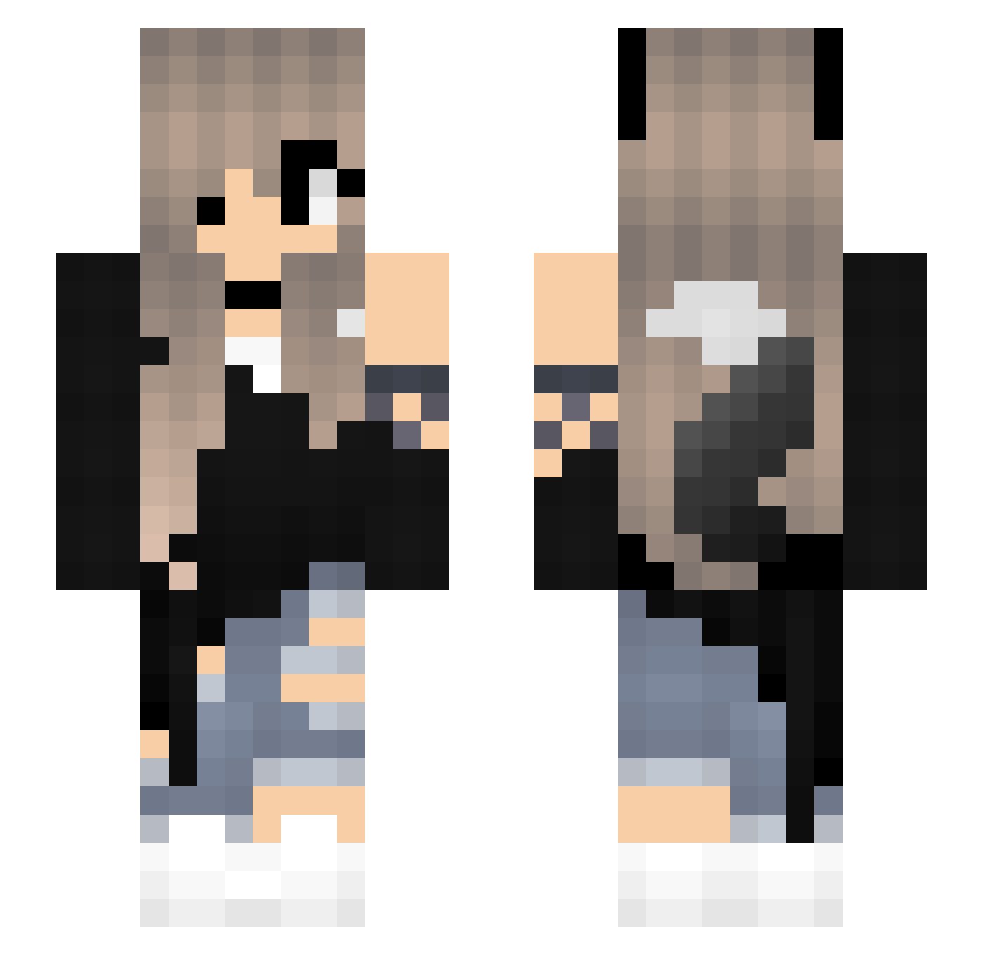 Man3deM Minecraft skin, front and back view