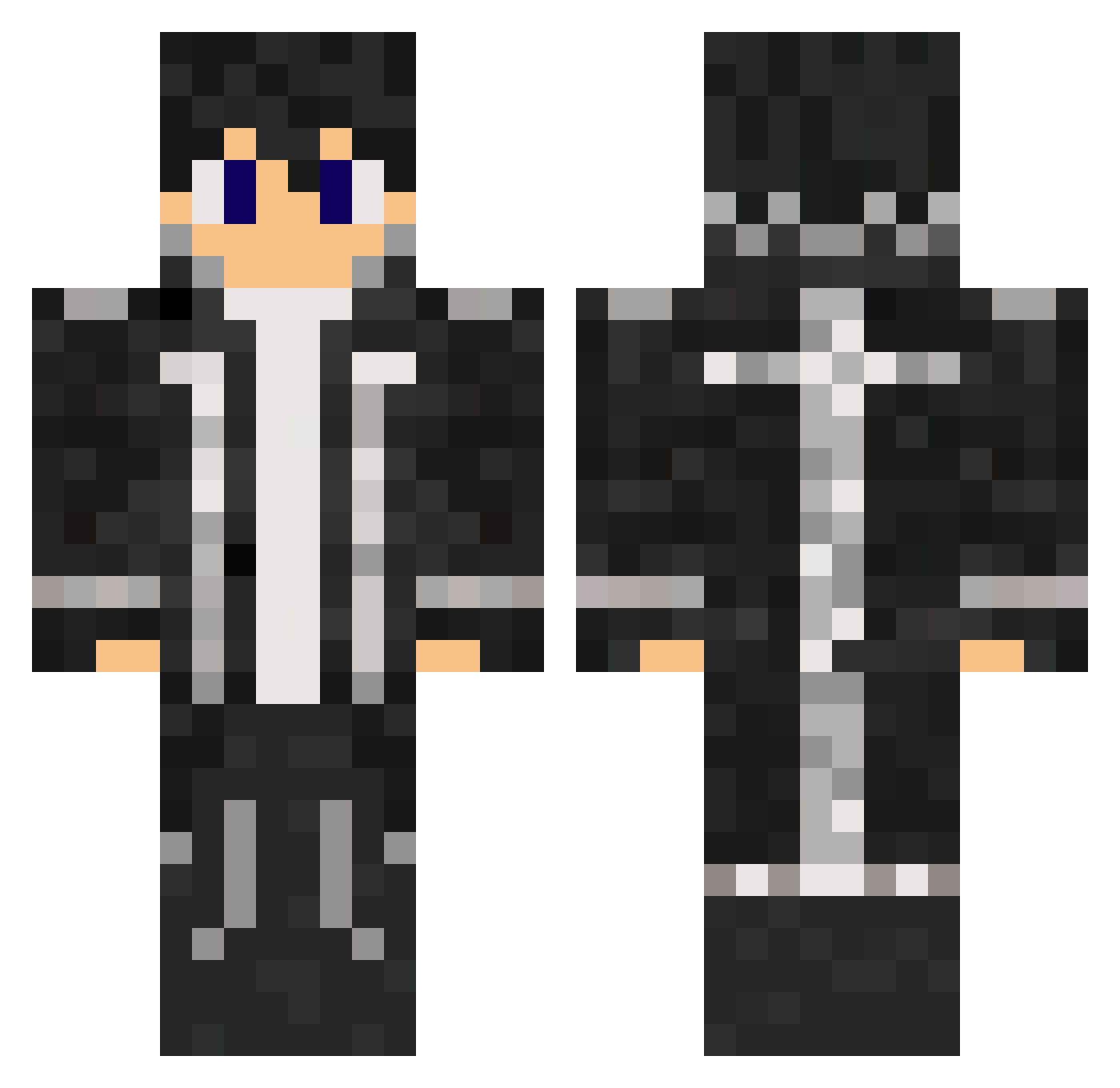 Mylf6969 Minecraft skin, front and back view