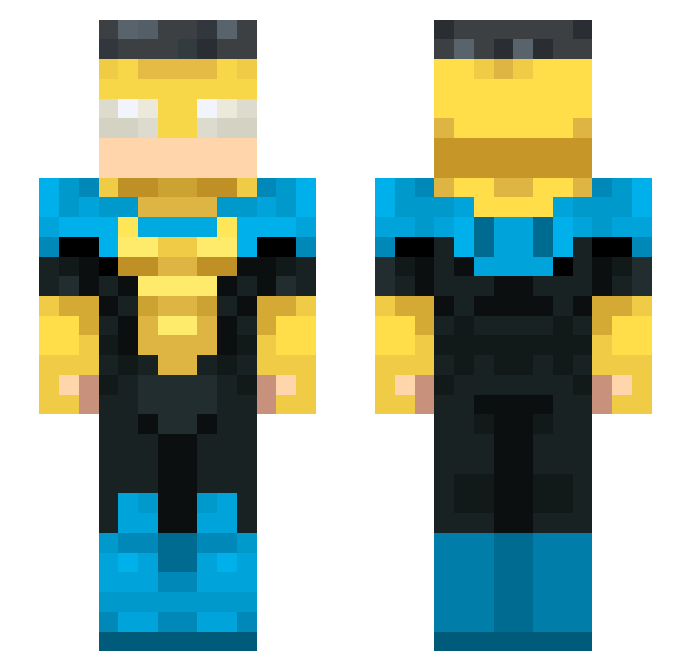 zXOpallKungEZ Minecraft skin, front and back view