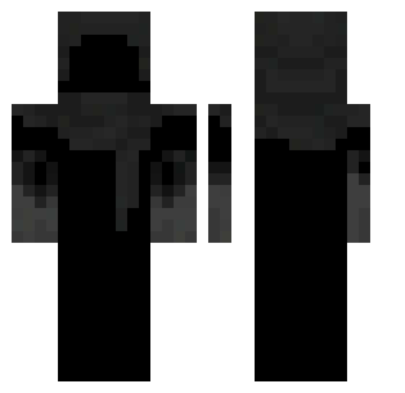 Tixxesq Minecraft skin, front and back view