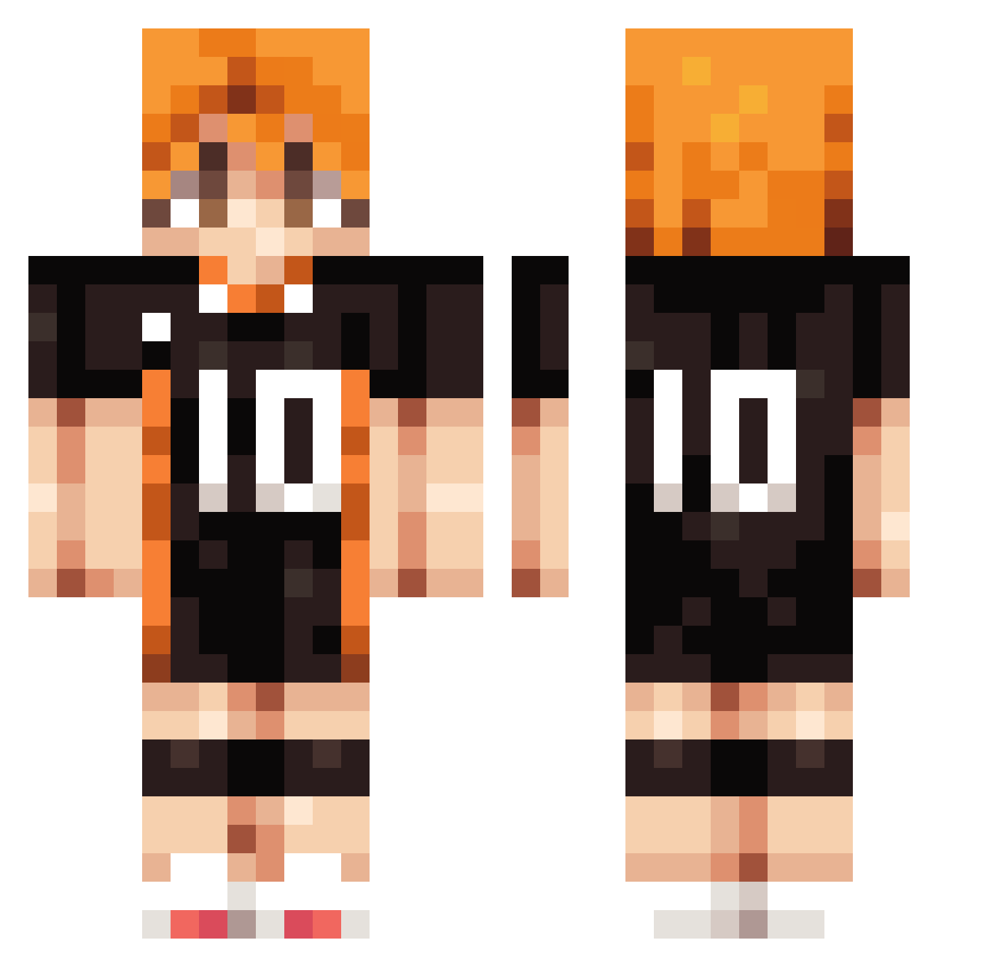 3nzocs Minecraft skin, front and back view