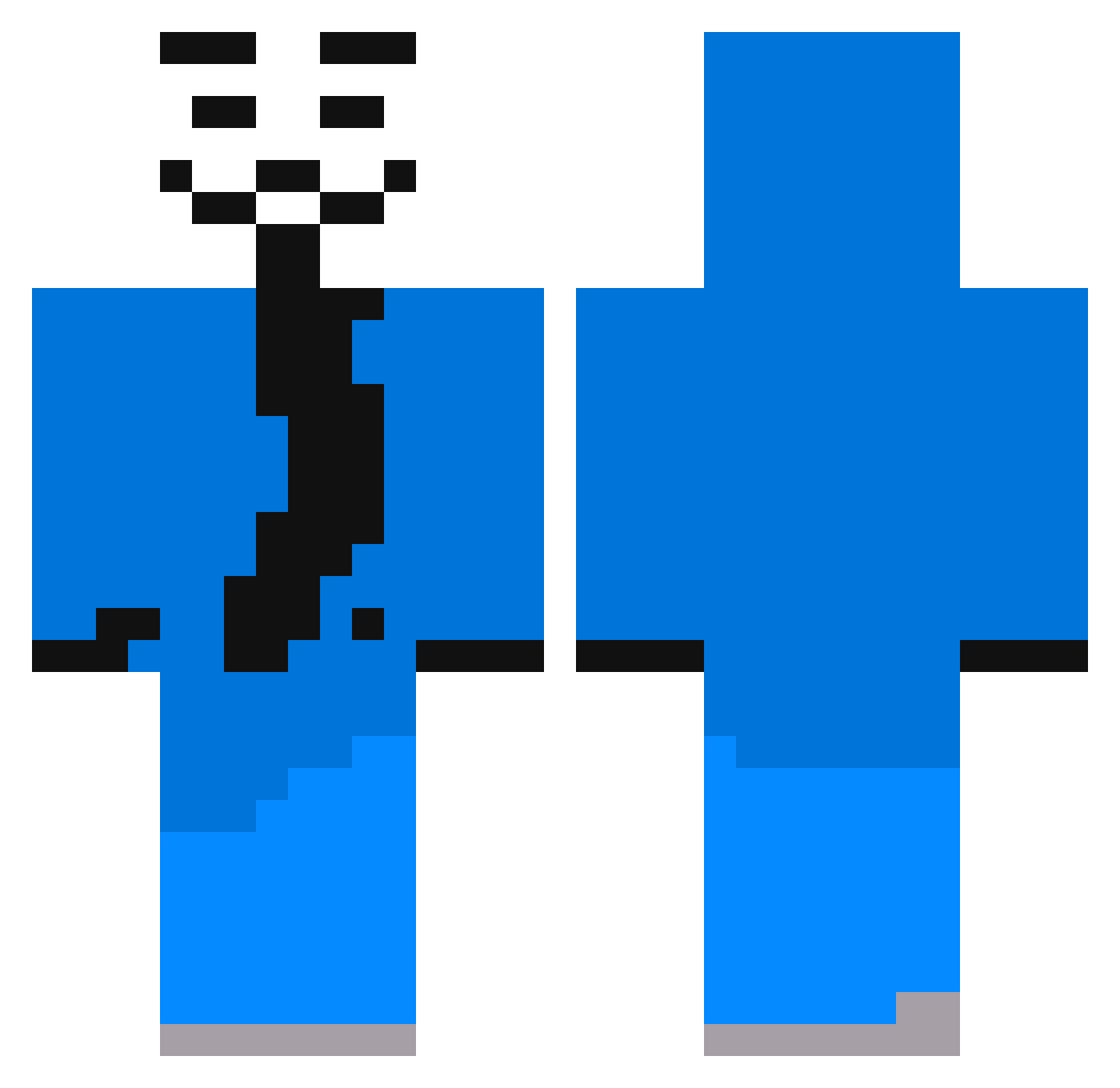 Yarikhomyak Minecraft skin, front and back view
