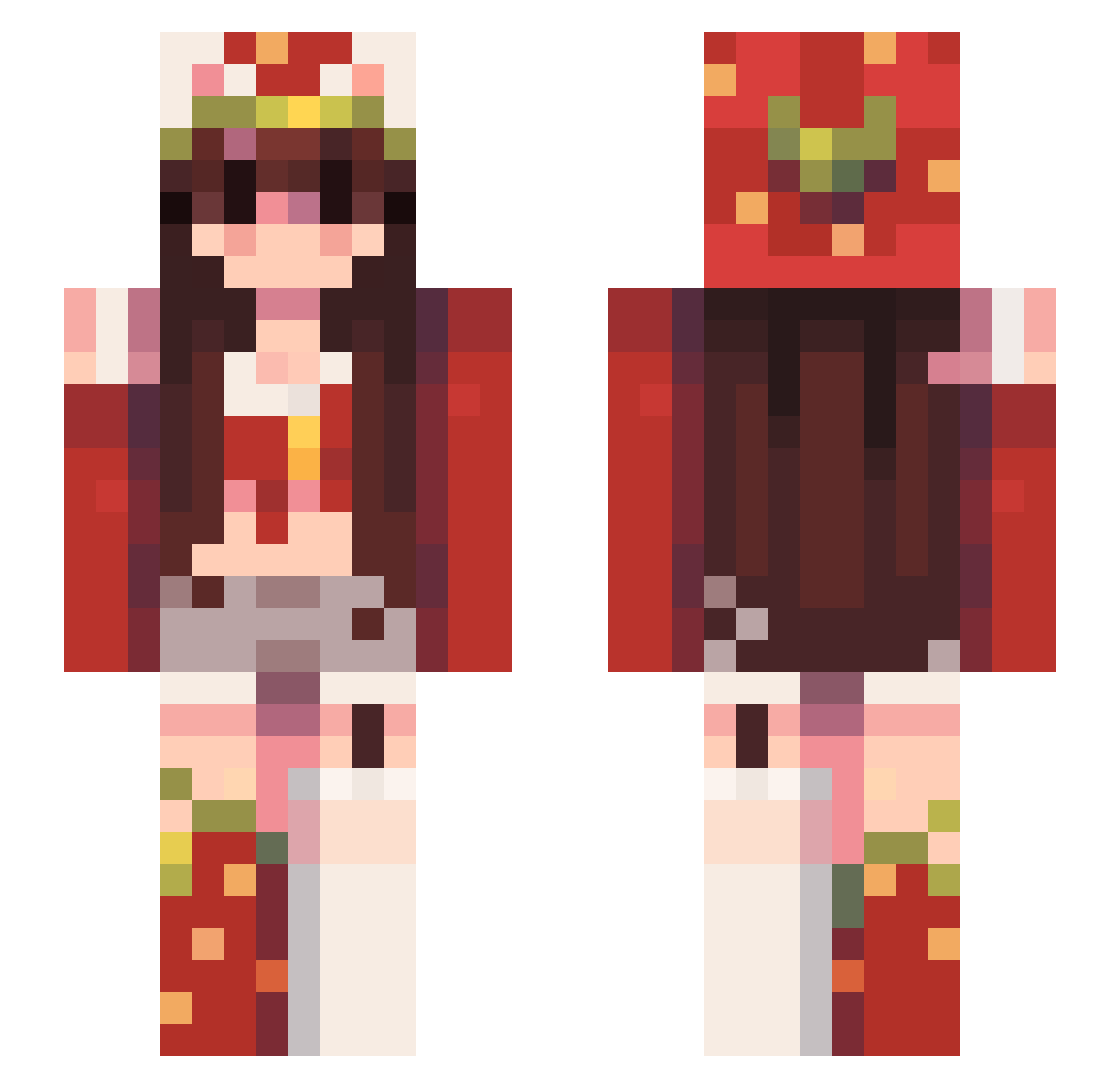 Prime_Zwizzy Minecraft skin, front and back view