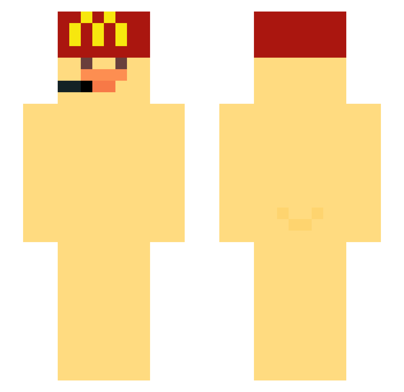 BadEendje_ Minecraft skin, front and back view