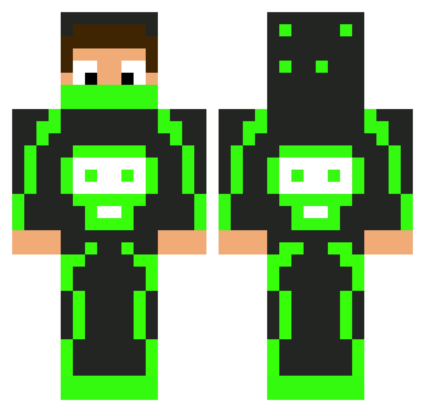 TrickyJ0sh Minecraft skin, front and back view