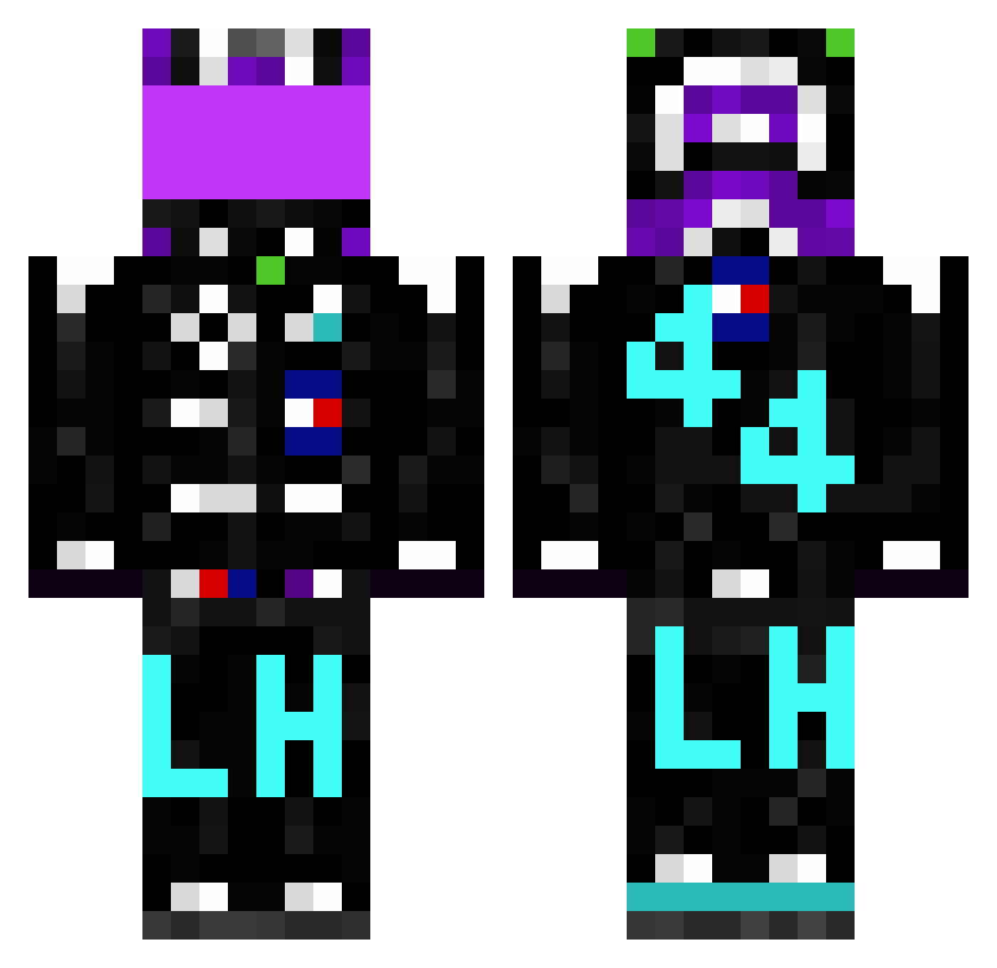 philippus Minecraft skin, front and back view
