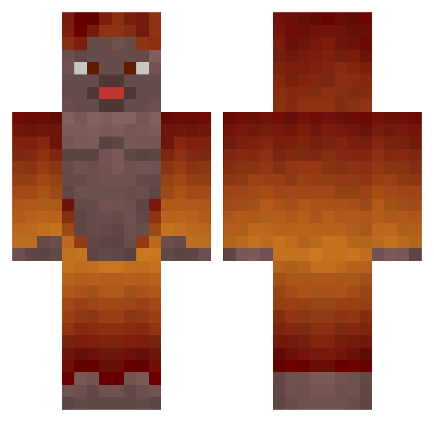 SoftSpoKenneth Minecraft skin, front and back view