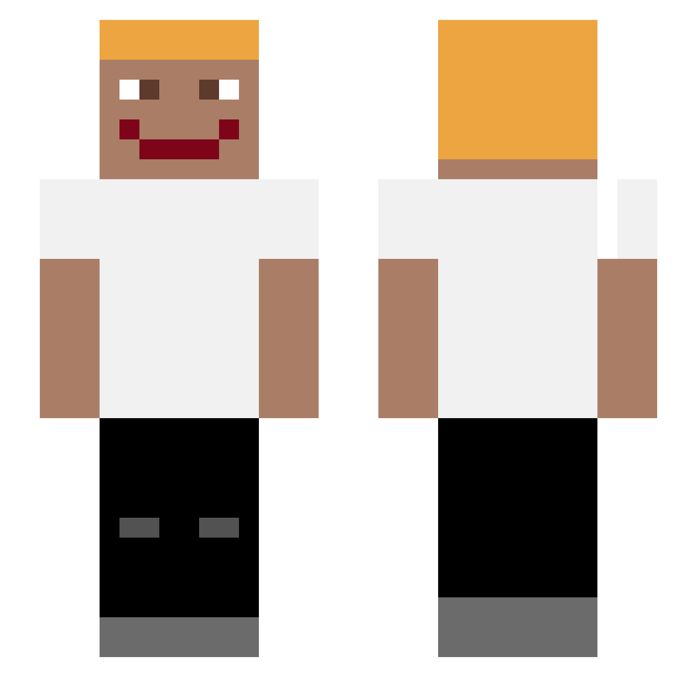 GHGMAXM Minecraft skin, front and back view