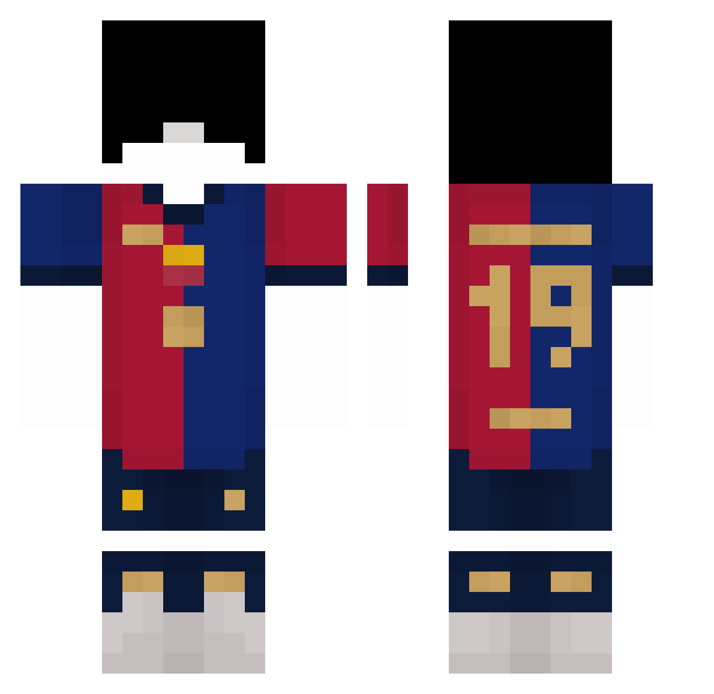 GALLEEGO Minecraft skin, front and back view