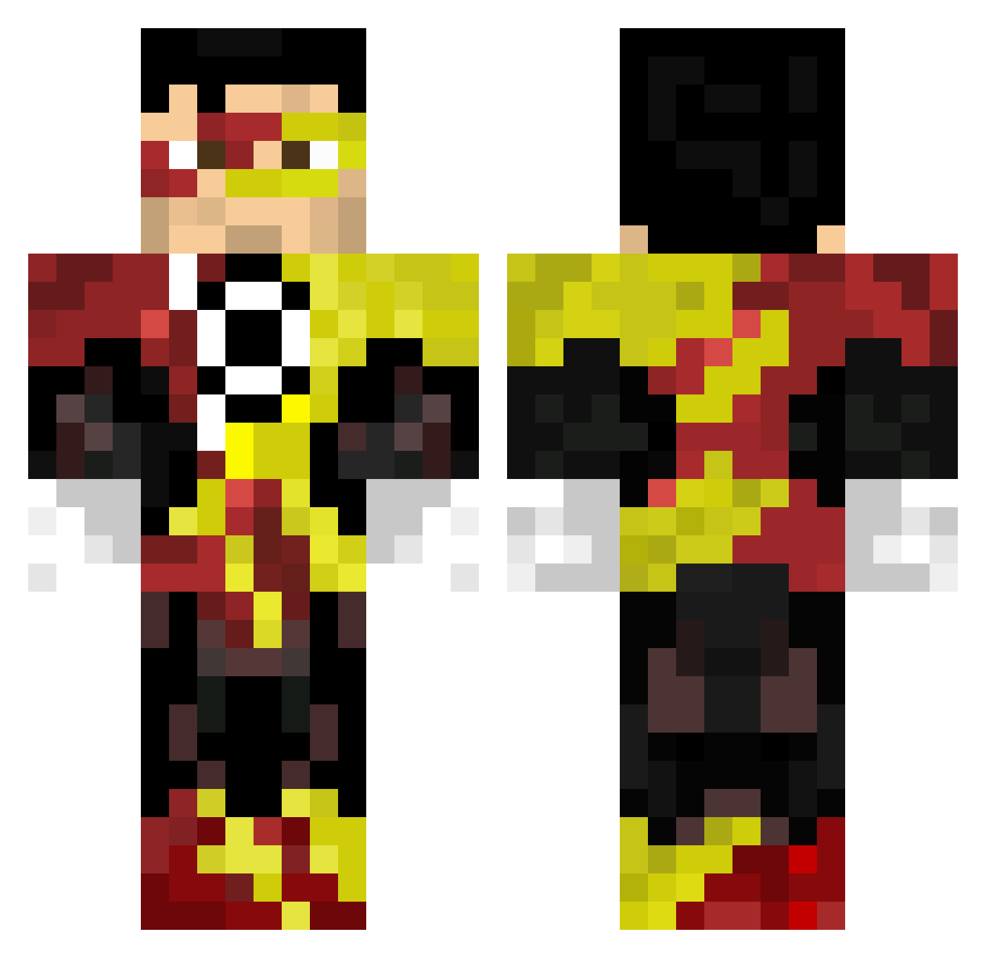 PhoIcidae Minecraft skin, front and back view