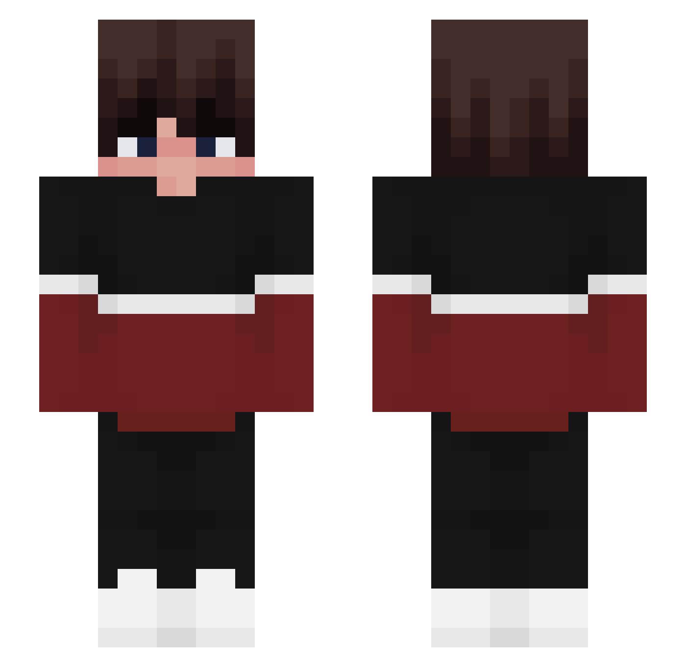 xoszo Minecraft skin, front and back view