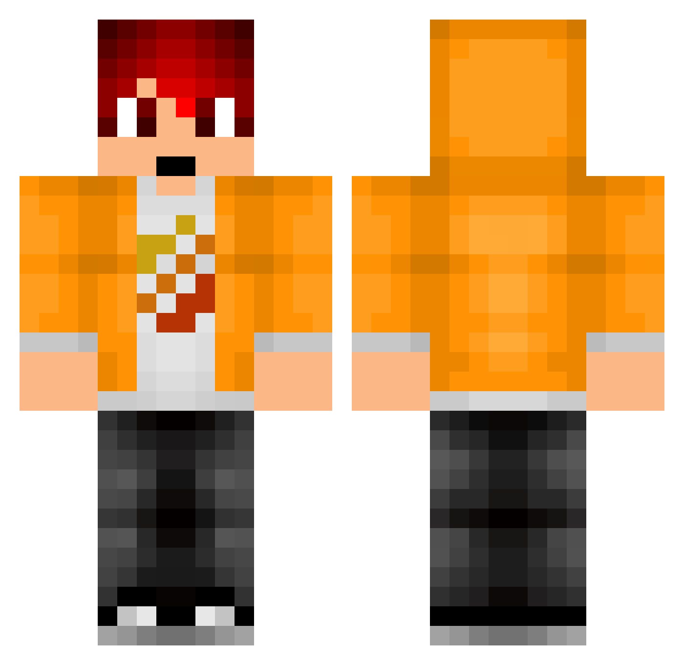 Rabbs_ Minecraft skin, front and back view