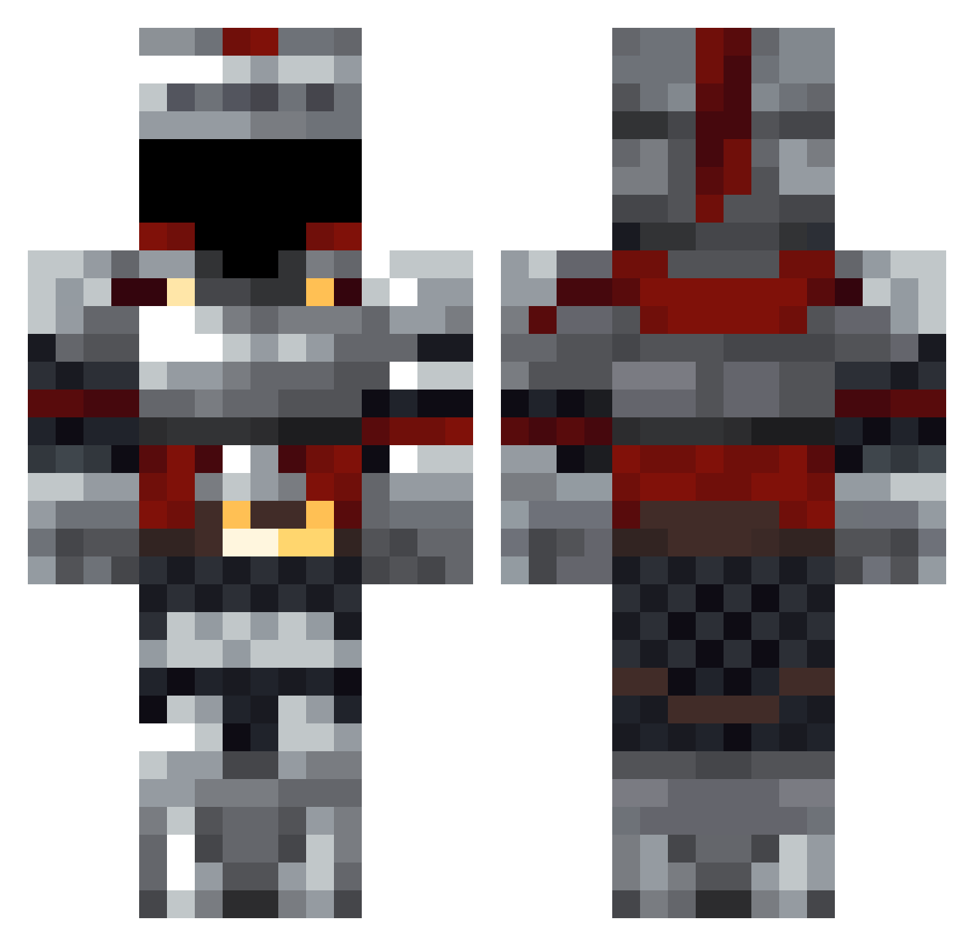 Diamanteouro1234 Minecraft skin, front and back view