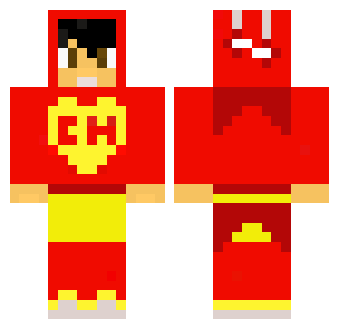 EduardoGames654 Minecraft skin, front and back view