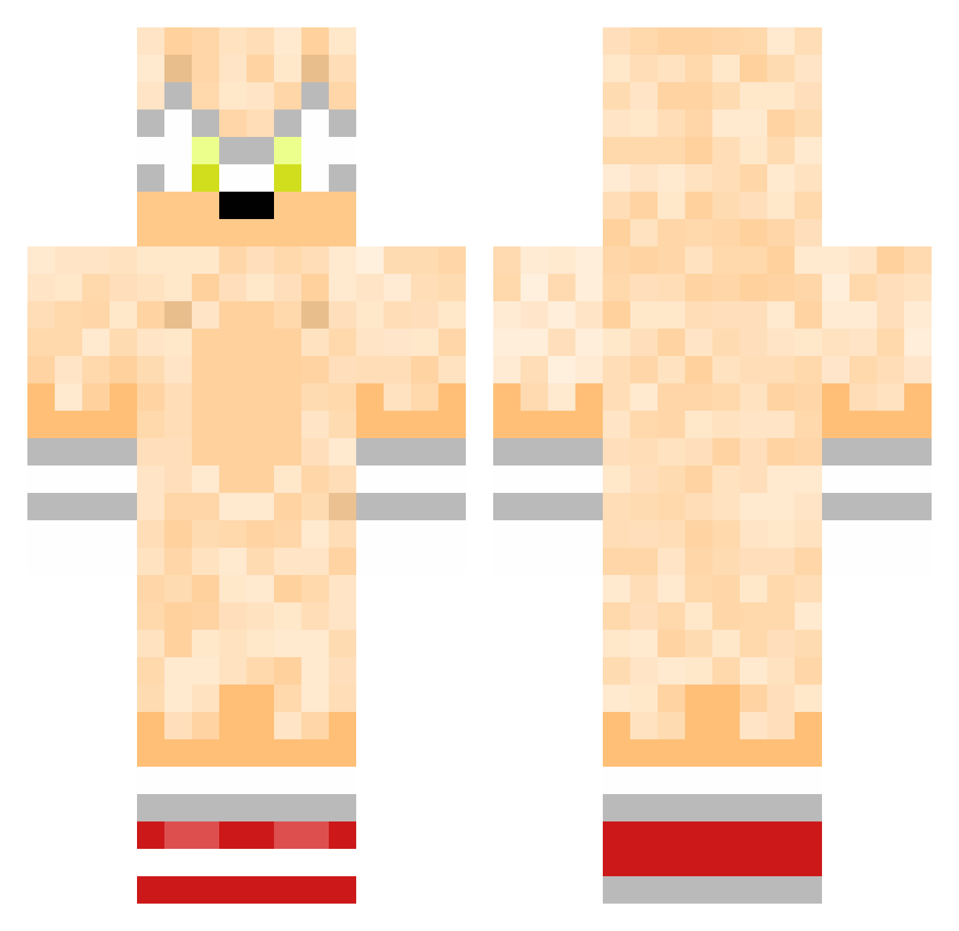 sleekprisas Minecraft skin, front and back view