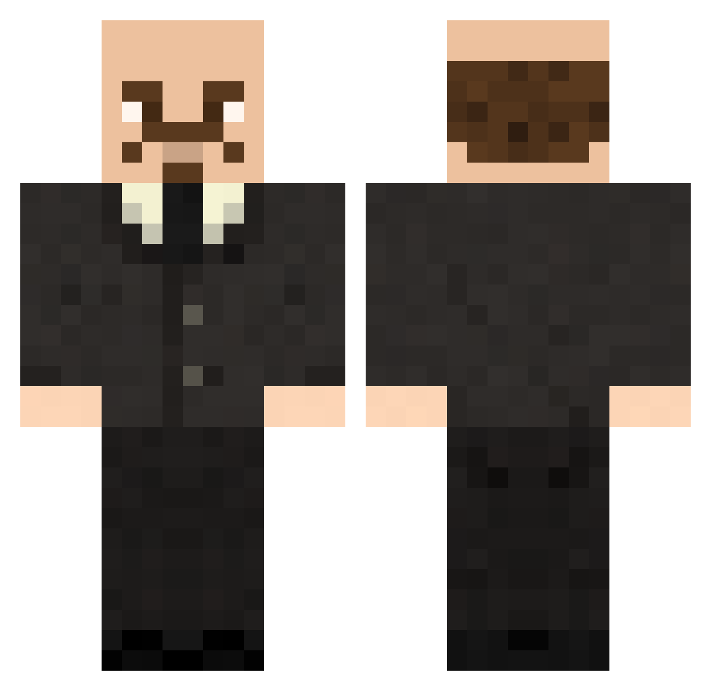 AEONAXX Minecraft skin, front and back view