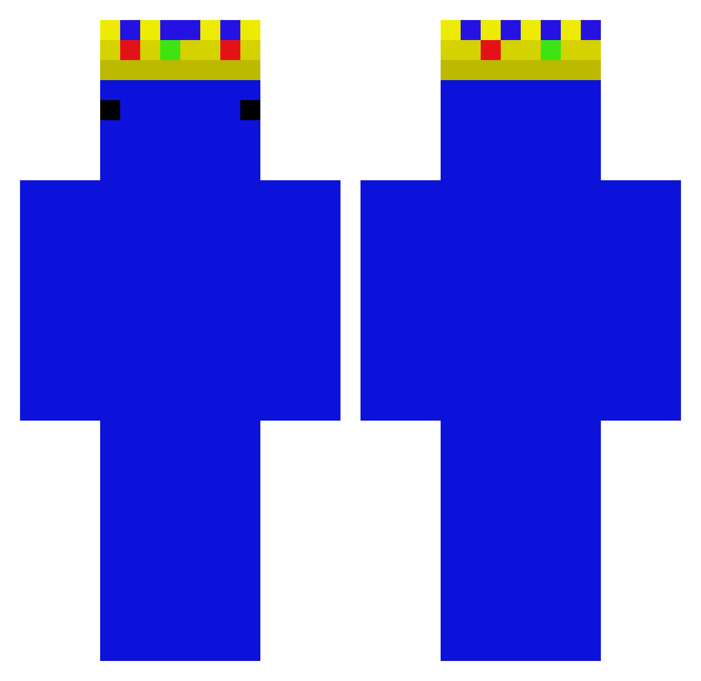 Simsi8339 Minecraft skin, front and back view