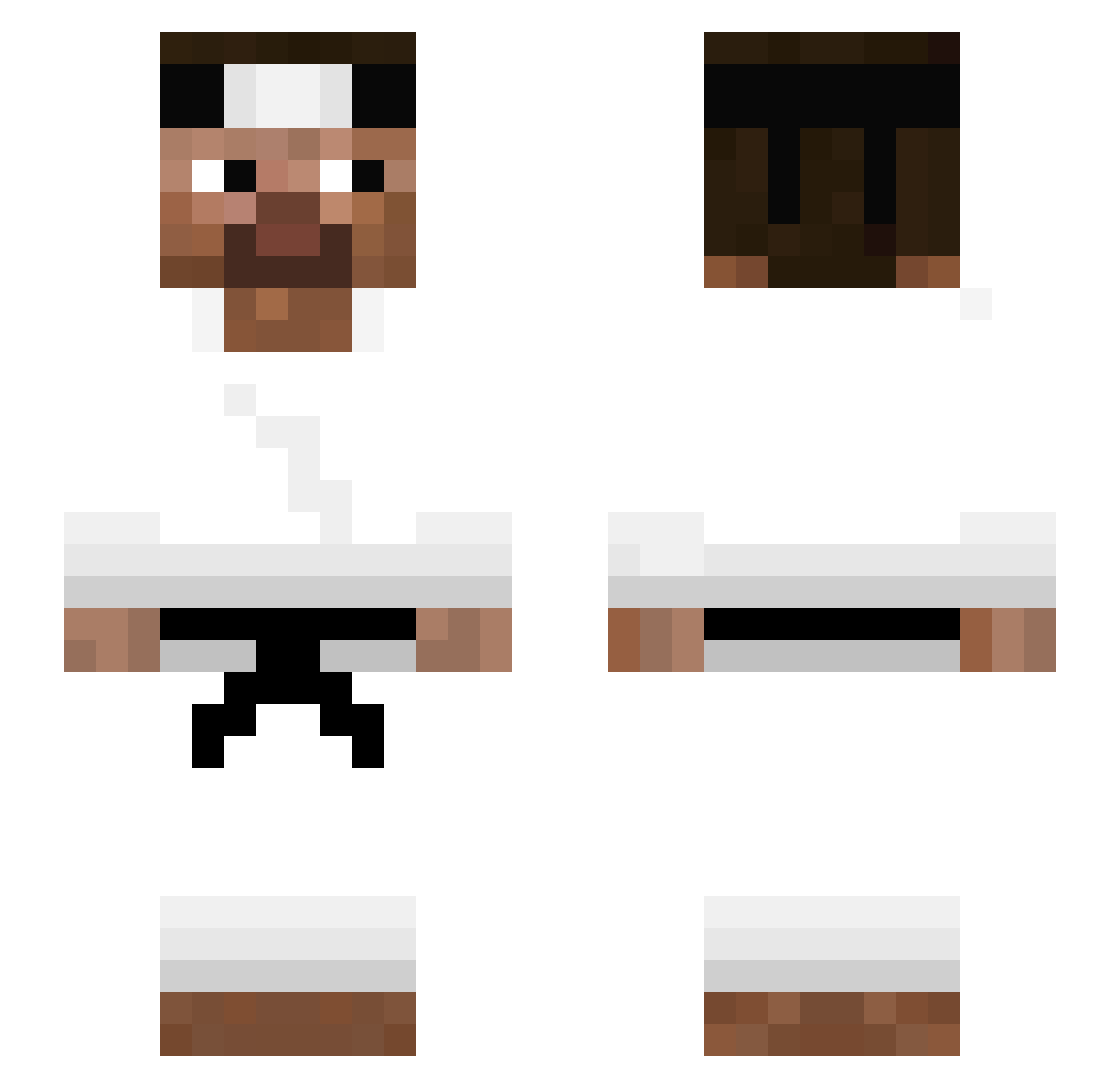MarkZuckerbergXD Minecraft skin, front and back view