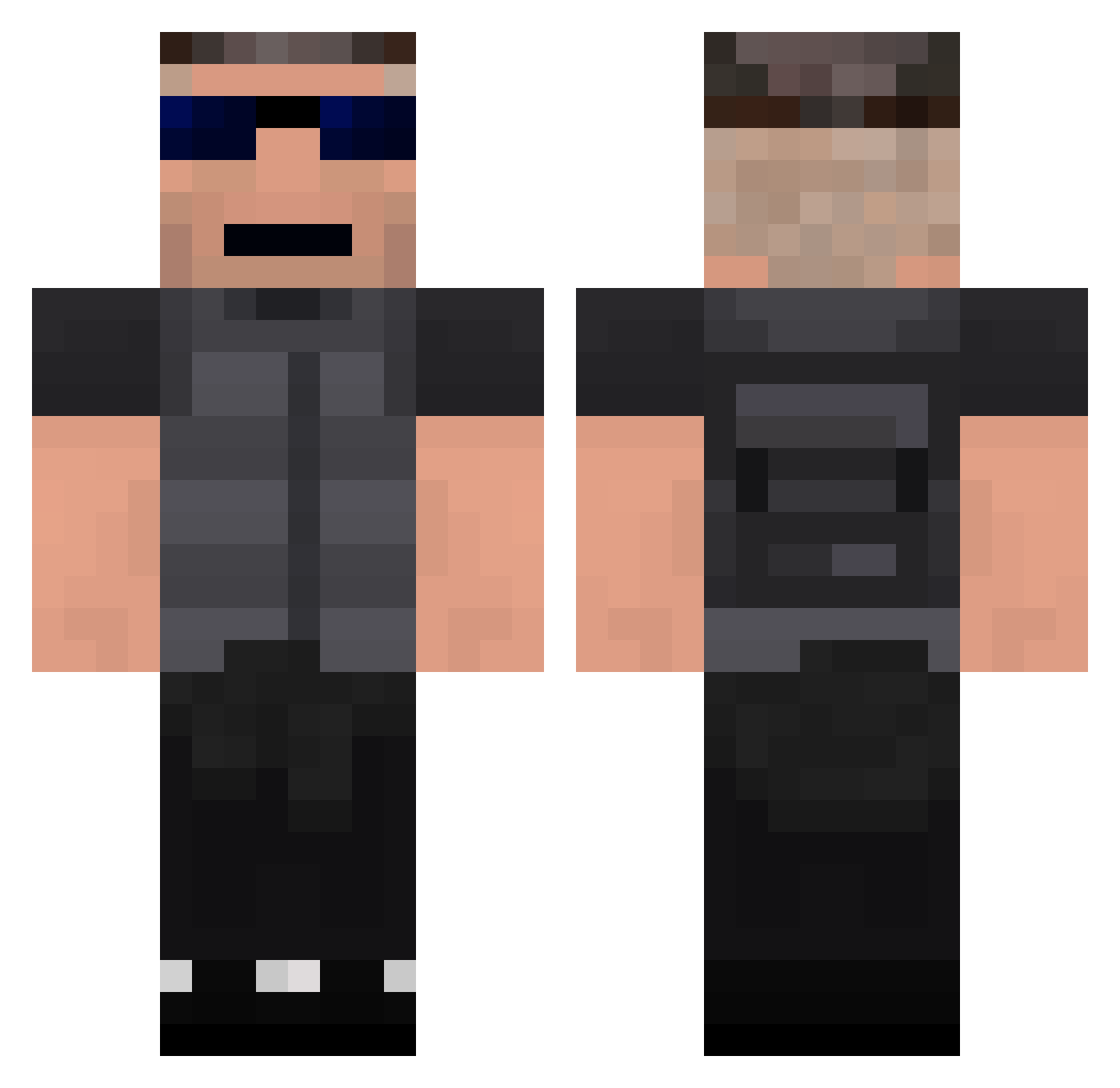thisaintvlex Minecraft skin, front and back view