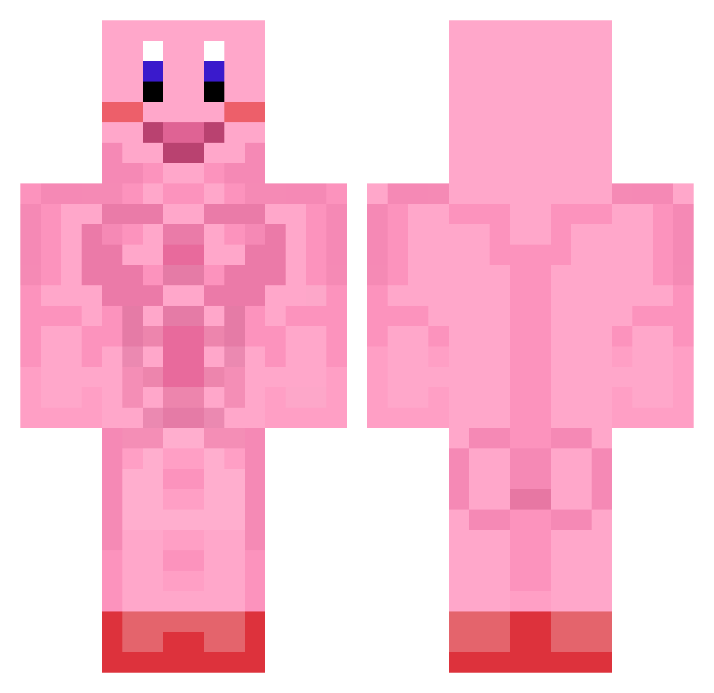 Zuyoumi Minecraft skin, front and back view