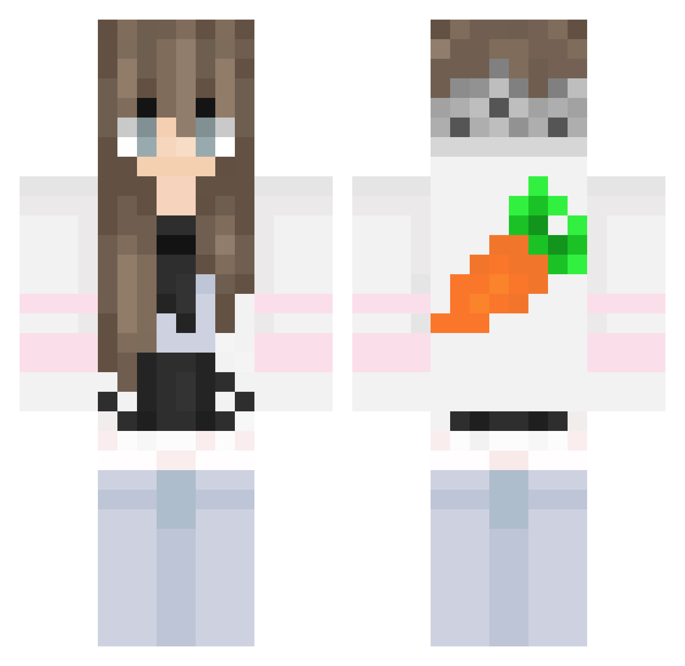 LaoSao Minecraft skin, front and back view