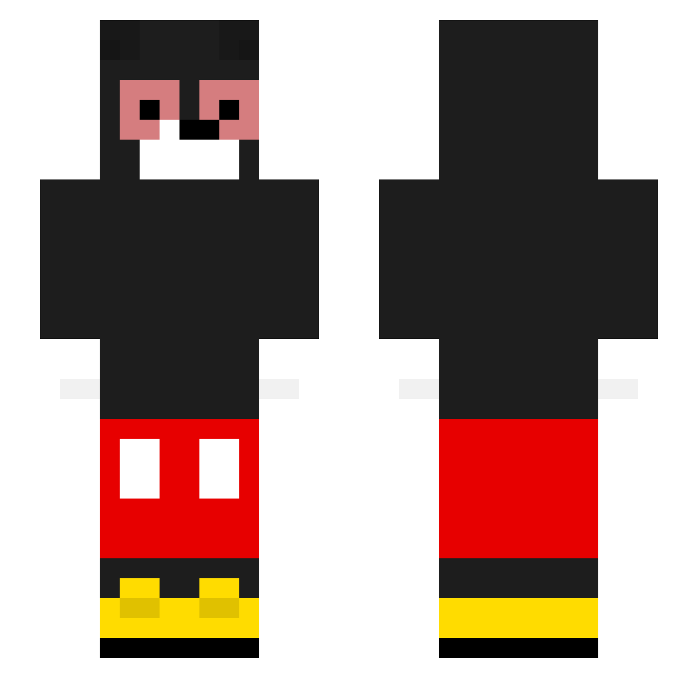 StargamerN Minecraft skin, front and back view