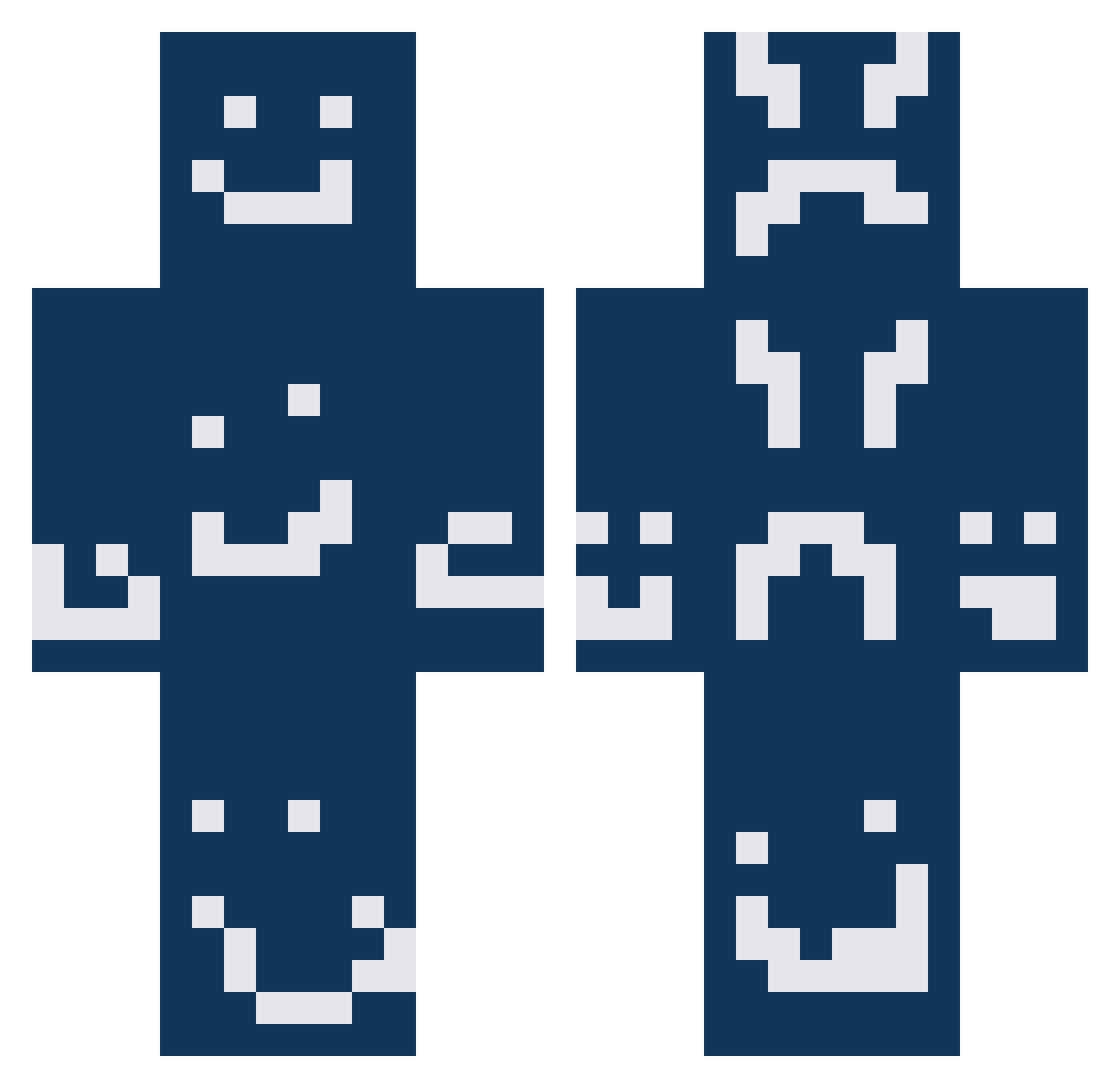 dylan756 Minecraft skin, front and back view