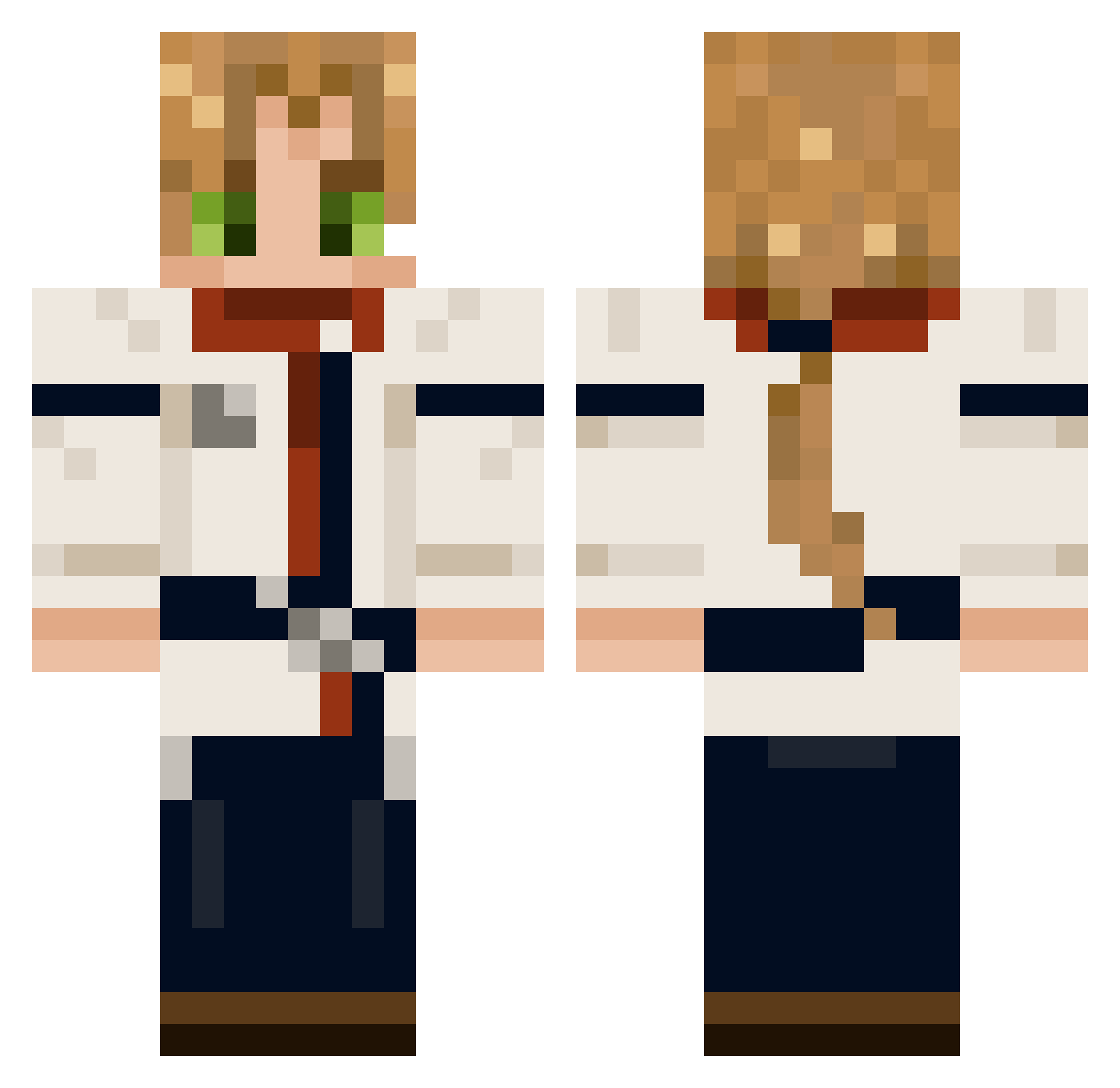 ryvexy Minecraft skin, front and back view