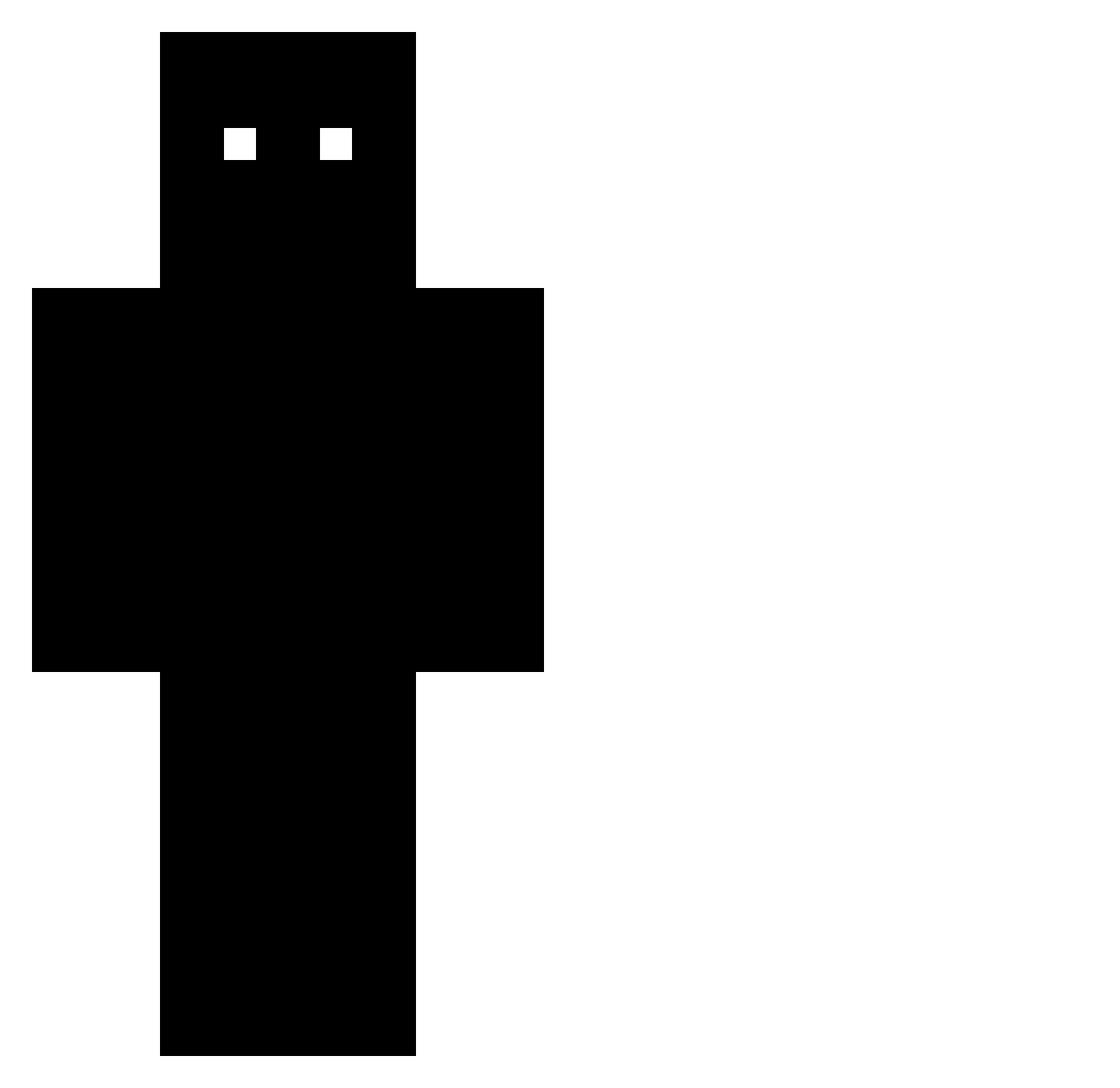 ShackBek Minecraft skin, front and back view