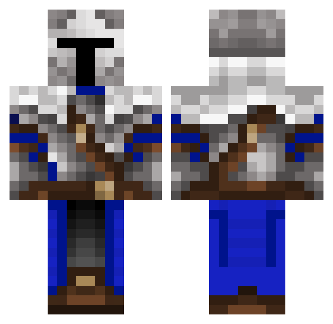 Crow9372 Minecraft skin, front and back view