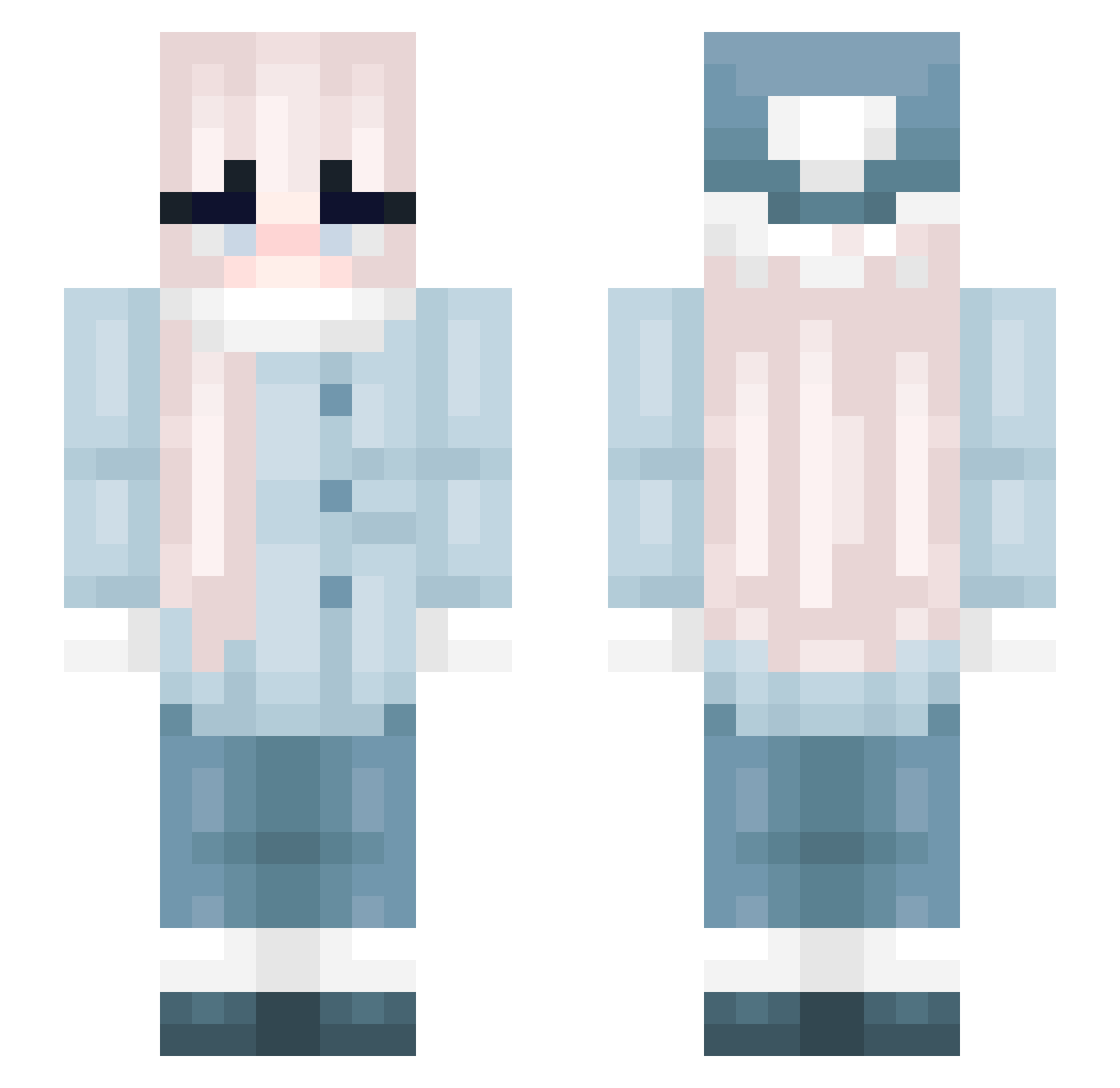 Jillybug_ Minecraft skin, front and back view