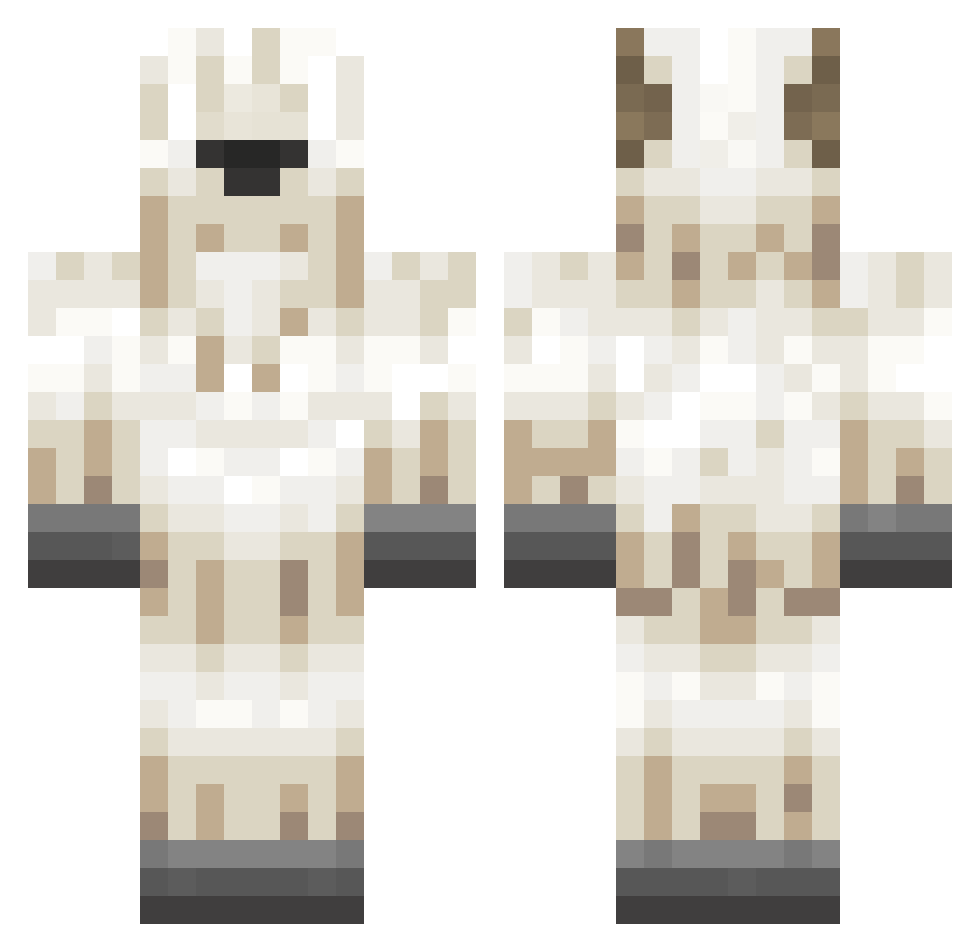 KidDresden Minecraft skin, front and back view