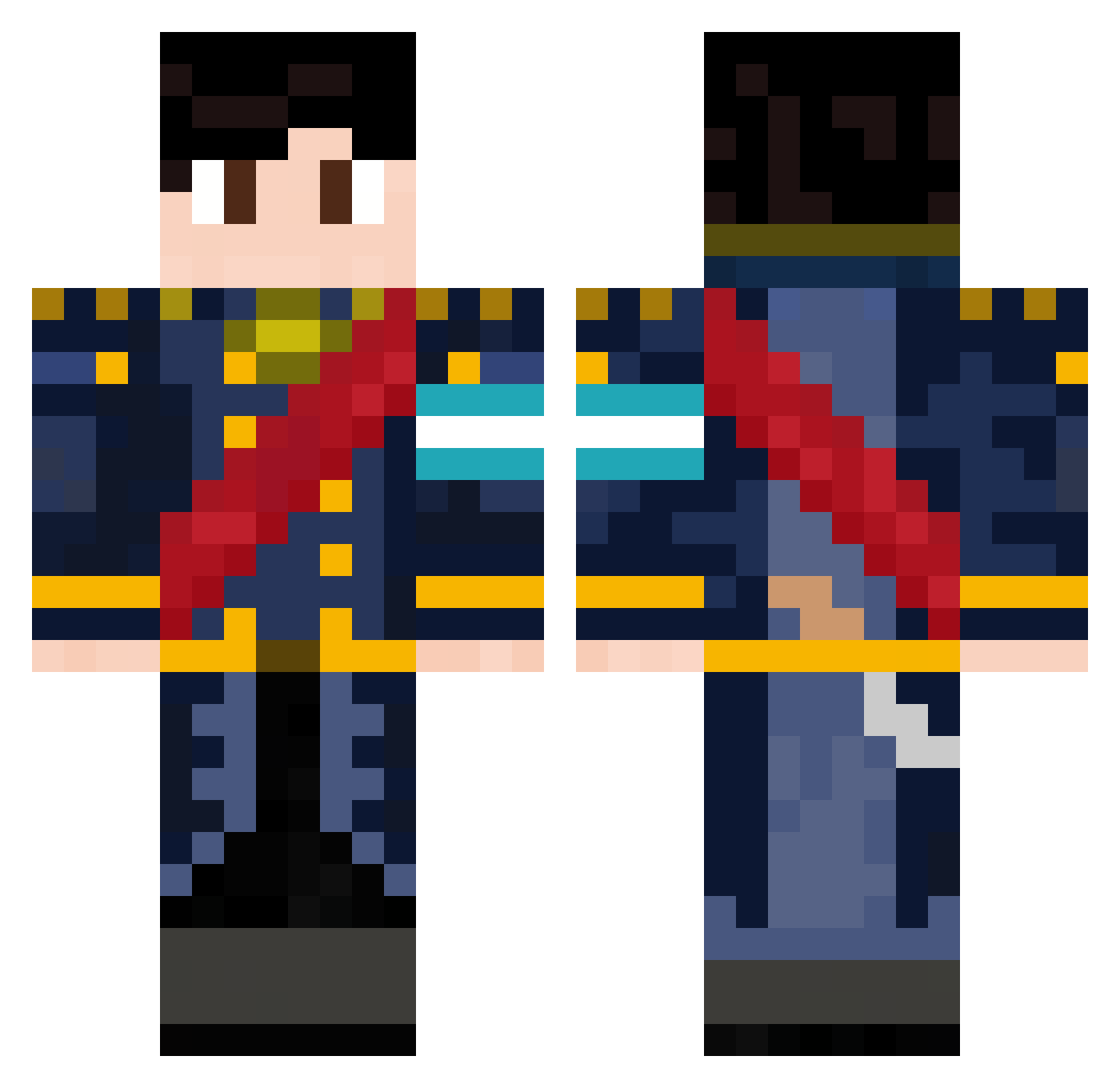 frangoda Minecraft skin, front and back view